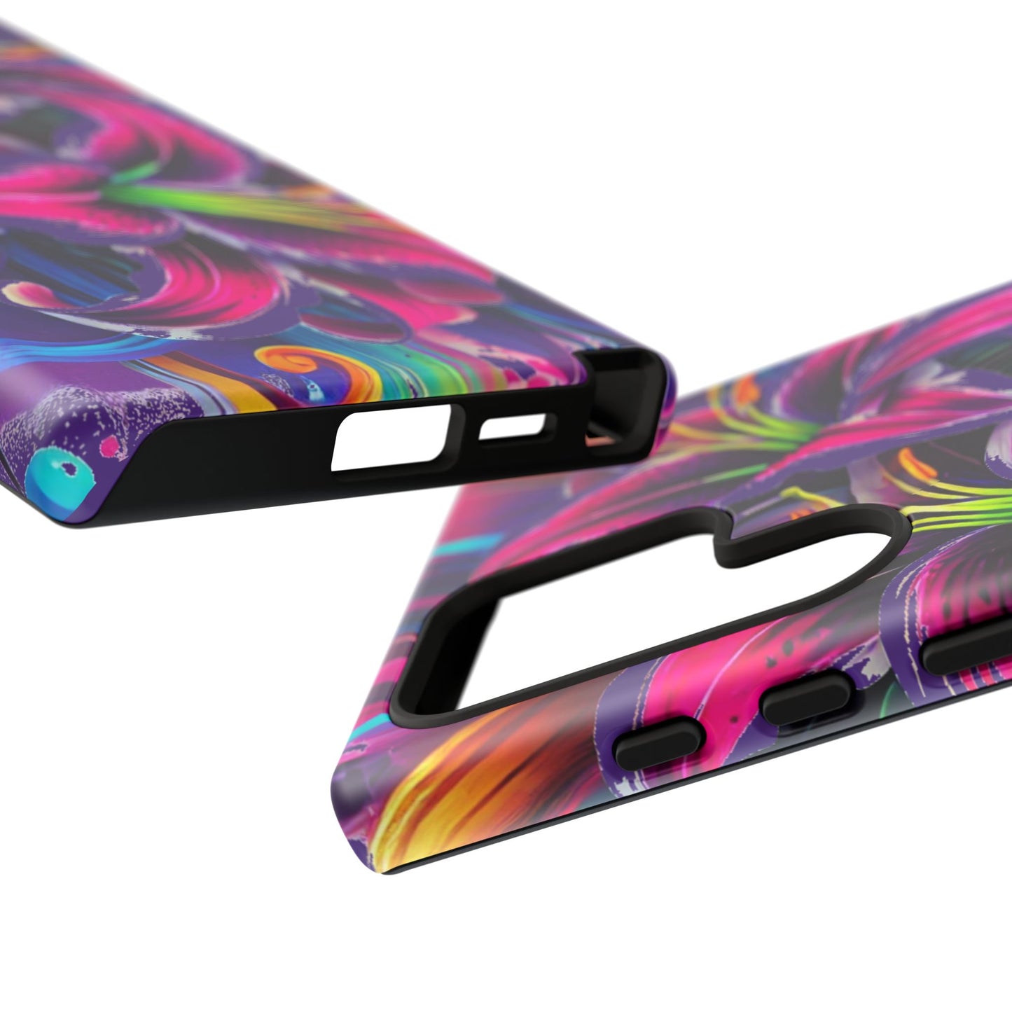 Neon Lily Illustration Tough Case | Floral Phone Cover