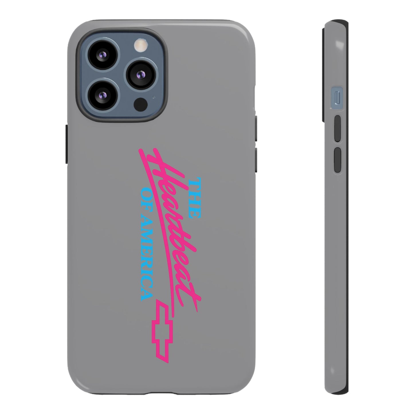 Silver “The Heartbeat of America” Retro Chevy Logo, Slim Protective Cover