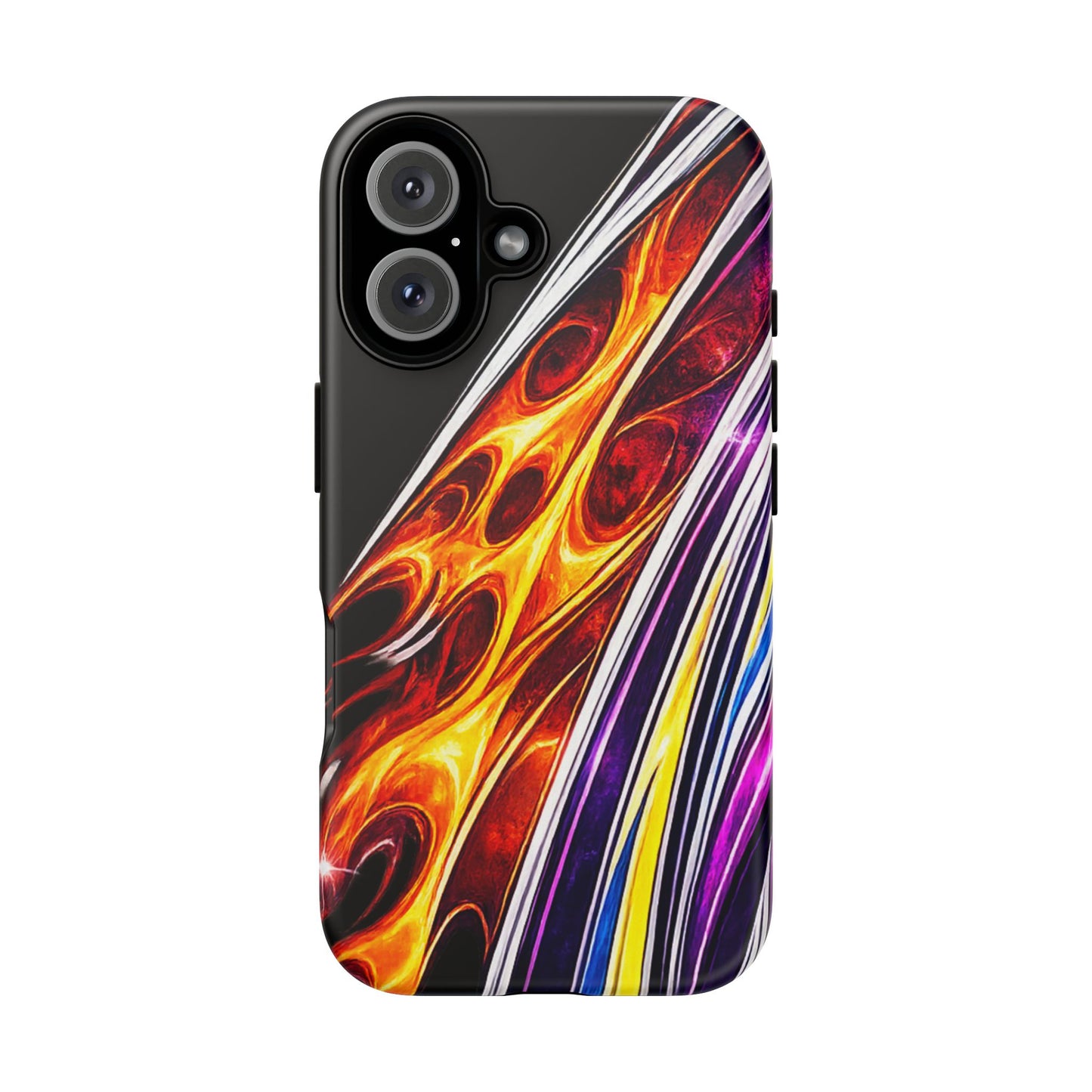 Flaming Abstract Stripes Tough Case | Colorful Phone Cover