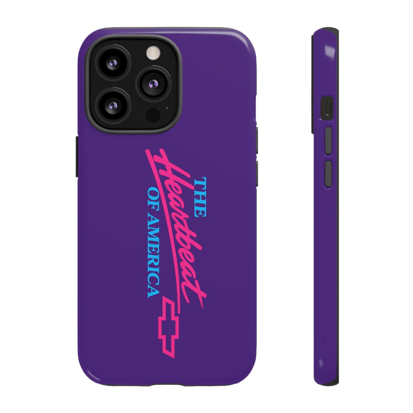 Purple  “The Heartbeat of America” Retro Chevy Logo, Slim Protective Cover