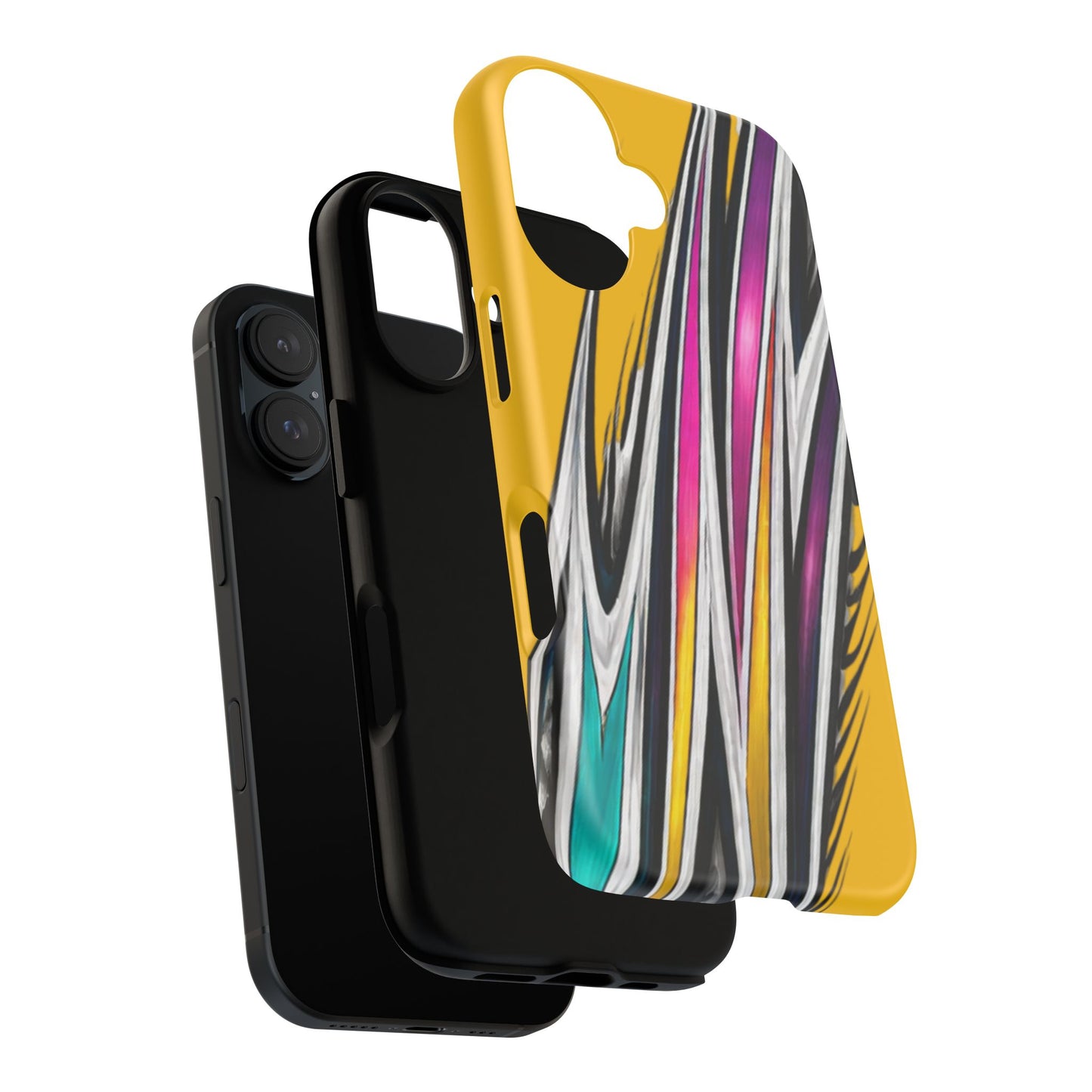 Yellow Abstract Stripes Phone Case | Tough Protective Phone Case