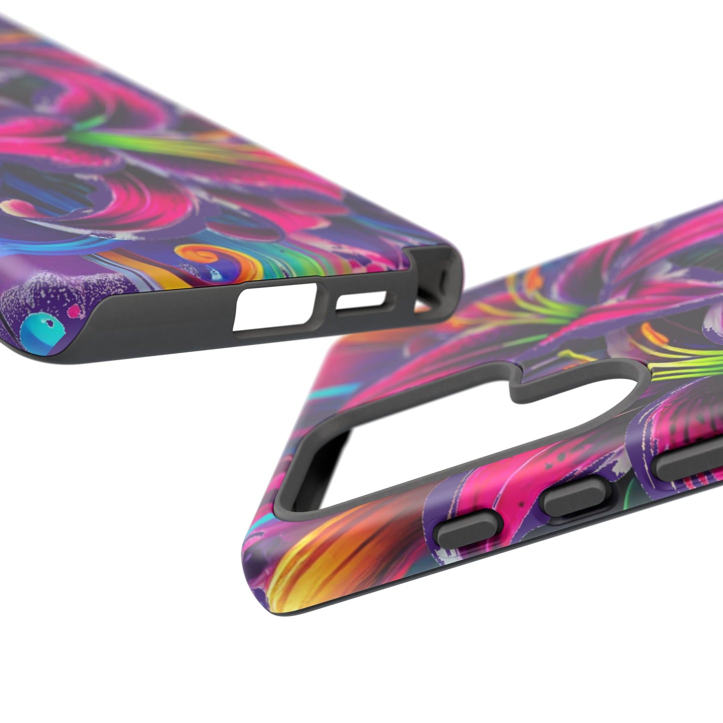 Neon Lily Illustration Tough Case | Floral Phone Cover