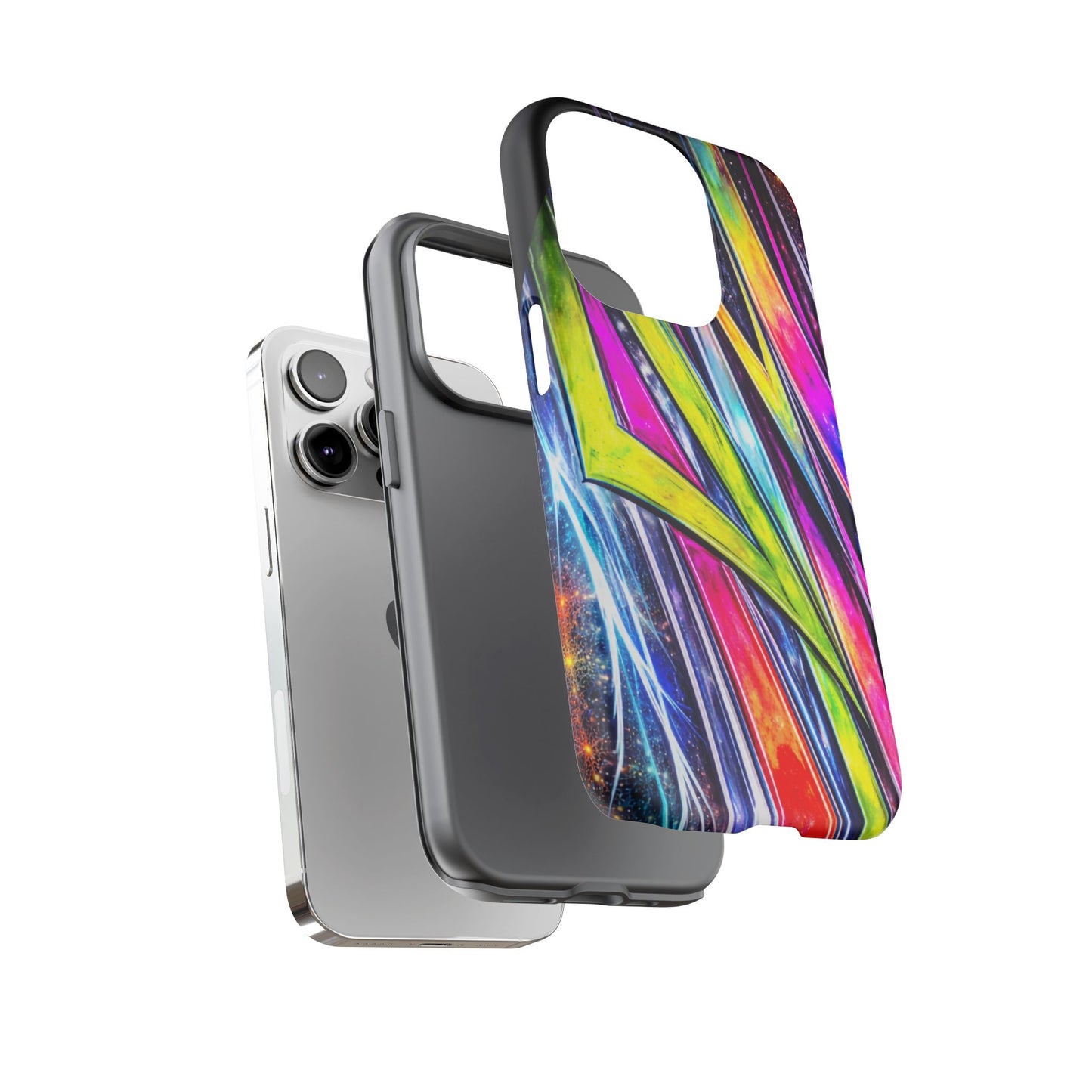 Neon Graffiti Phone Case | Tough Case, Vivid Abstract Street Art