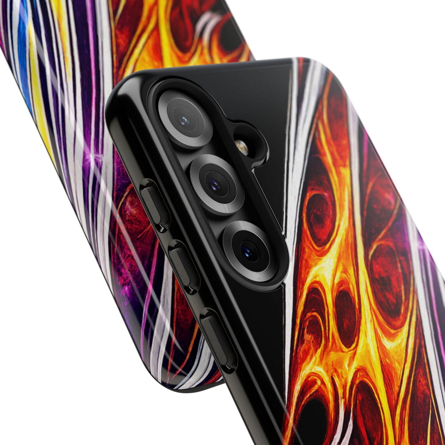 Flaming Abstract Stripes Tough Case | Colorful Phone Cover