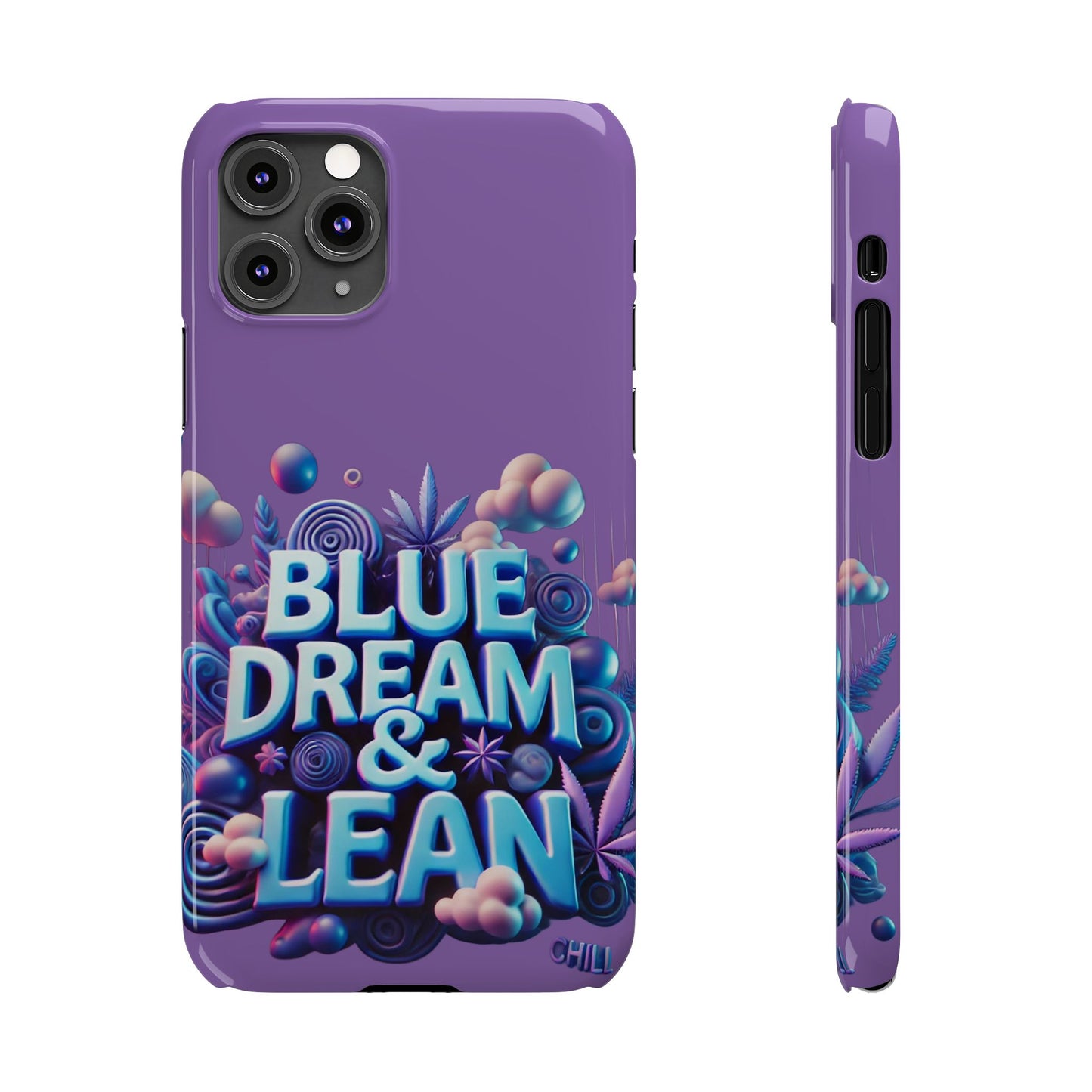 Vibrant Slim Phone Cases - 'Blue Dream & Lean' Design for Trendsetters