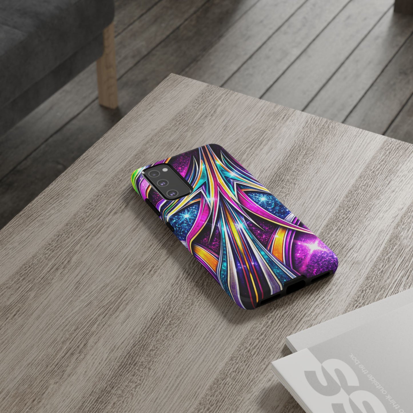 Custom Lowrider Pinstripe Swirl Tough Phone Case – Impact Resistant