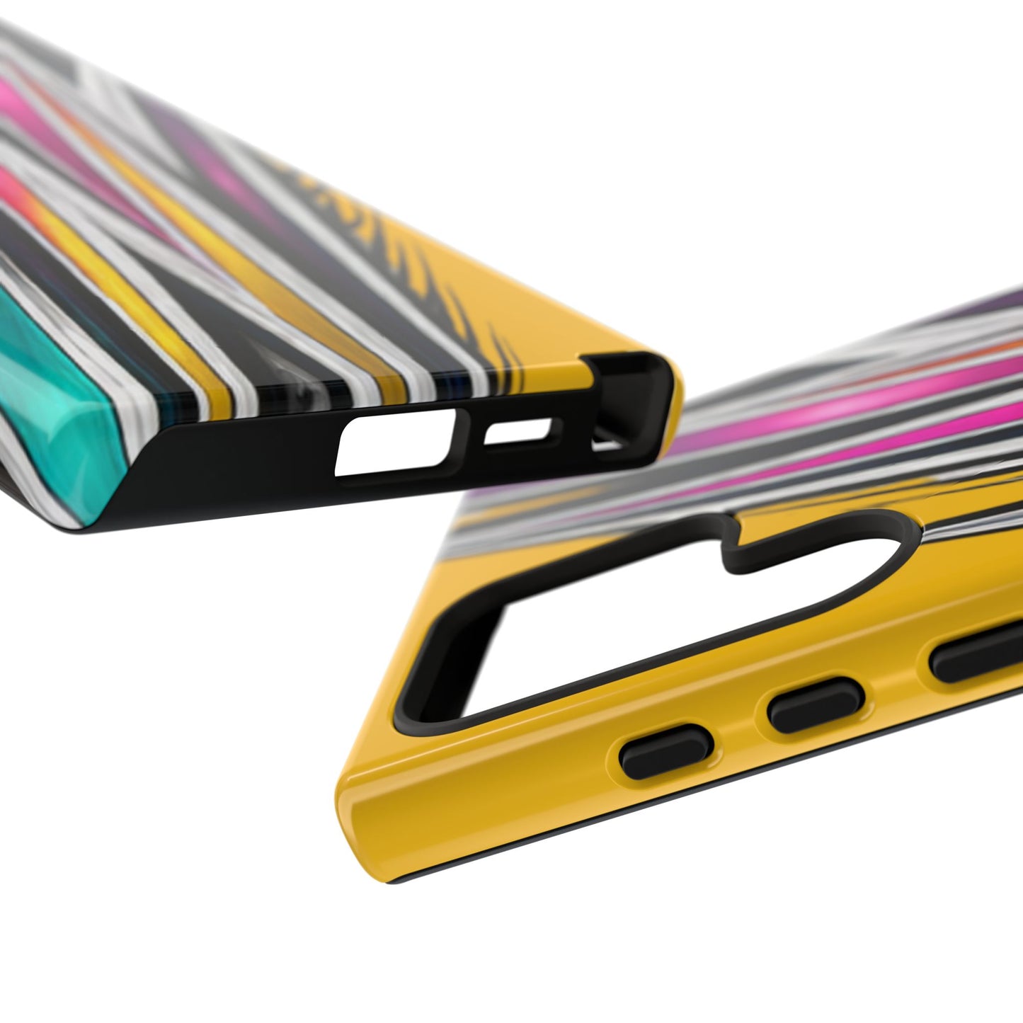 Yellow Abstract Stripes Phone Case | Tough Protective Phone Case