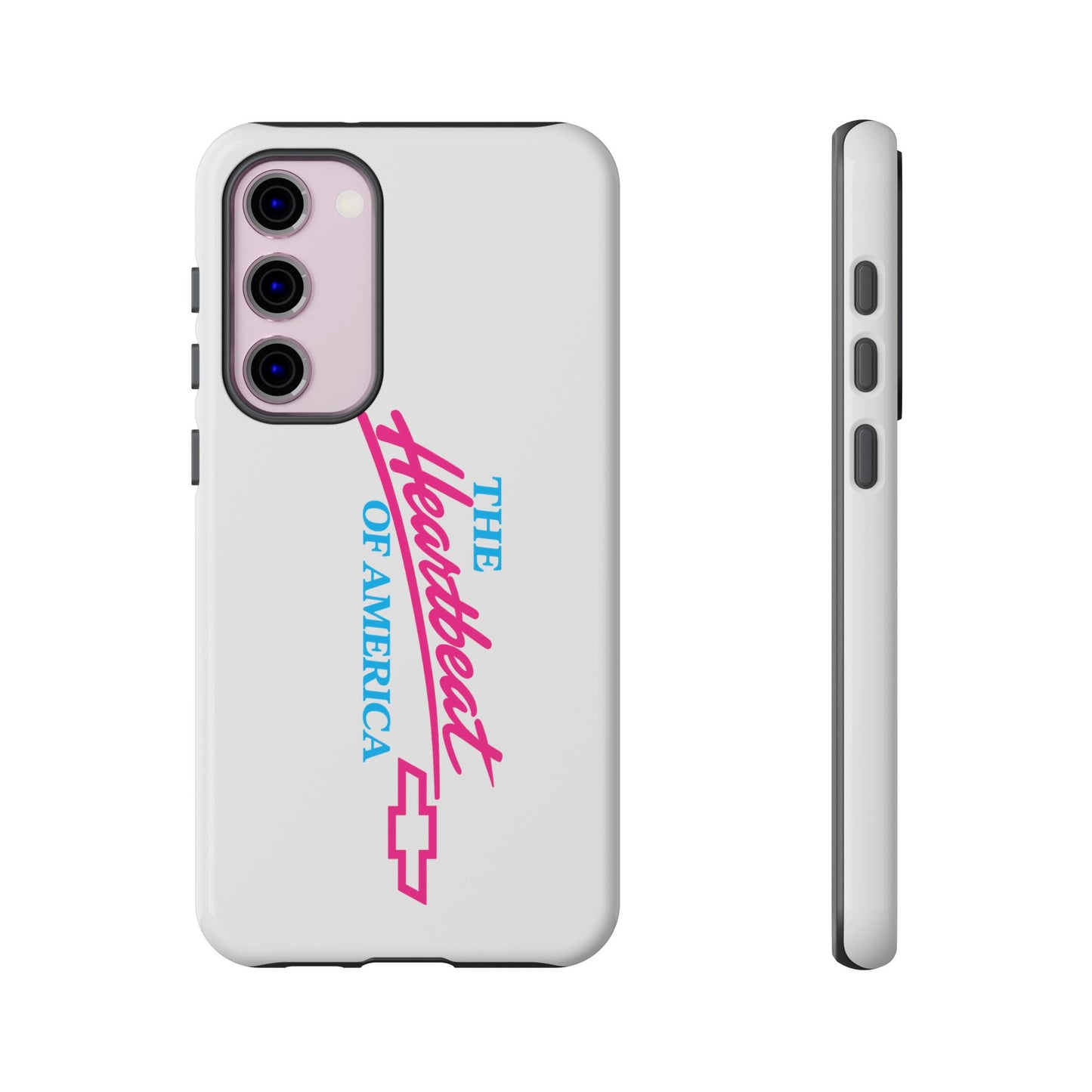 White  “The Heartbeat of America” Retro Chevy Logo, Slim Protective Cover