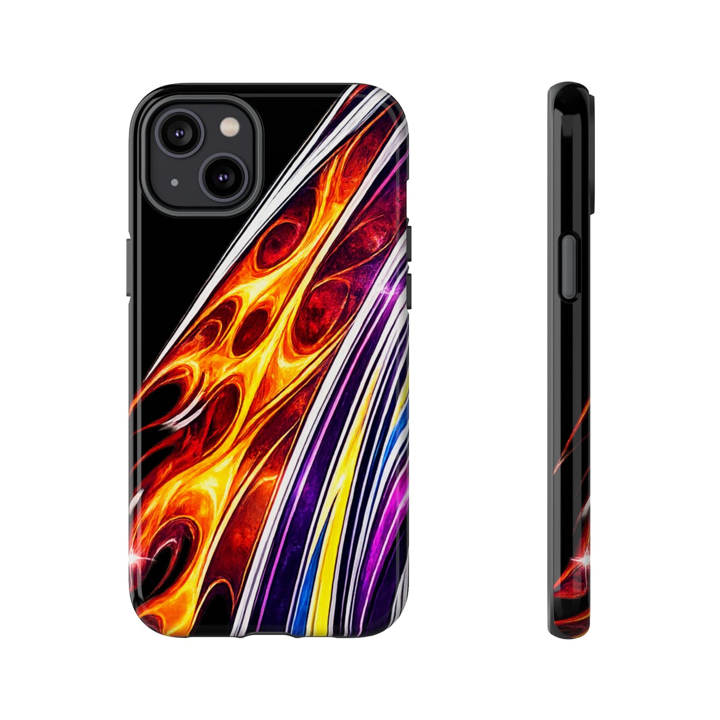 Flaming Abstract Stripes Tough Case | Colorful Phone Cover