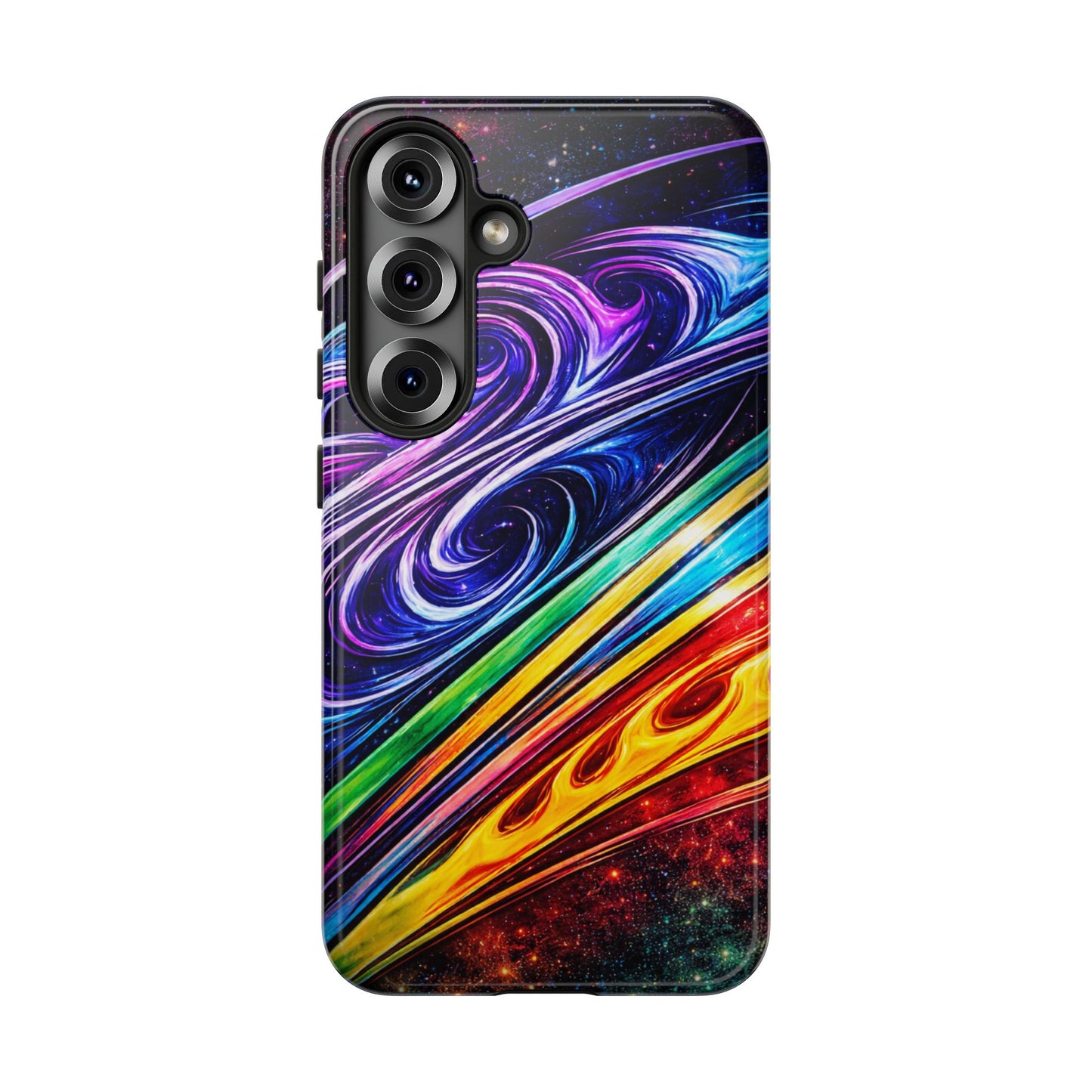 Abstract Cosmic Swirls phone case | Galaxy Rainbow Protective Case