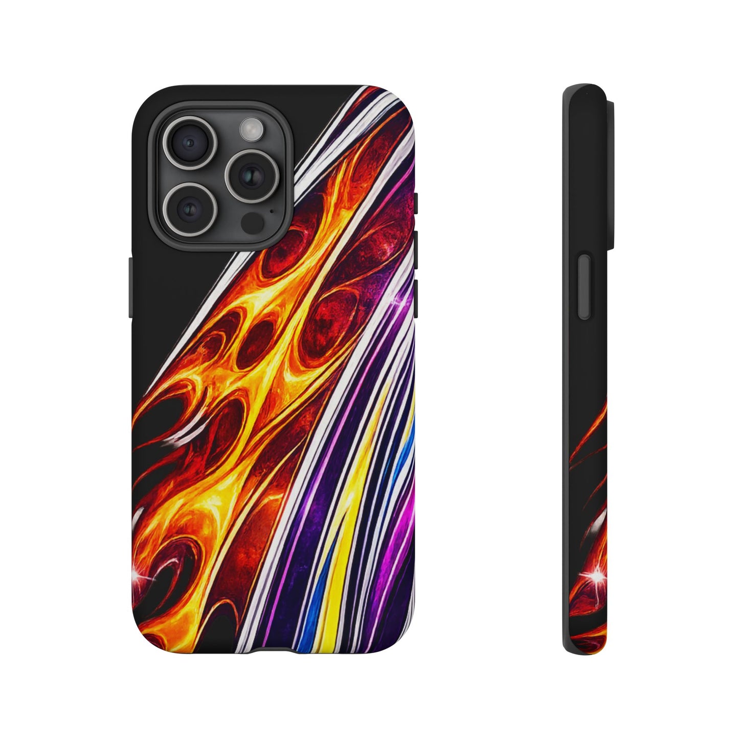 Flaming Abstract Stripes Tough Case | Colorful Phone Cover