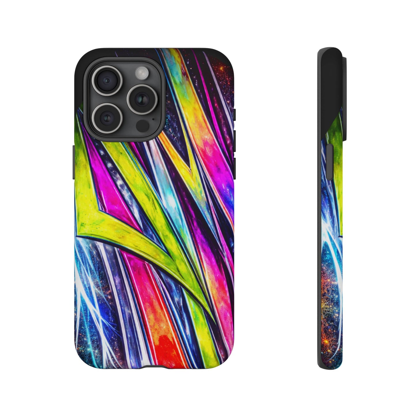Neon Graffiti Phone Case | Tough Case, Vivid Abstract Street Art