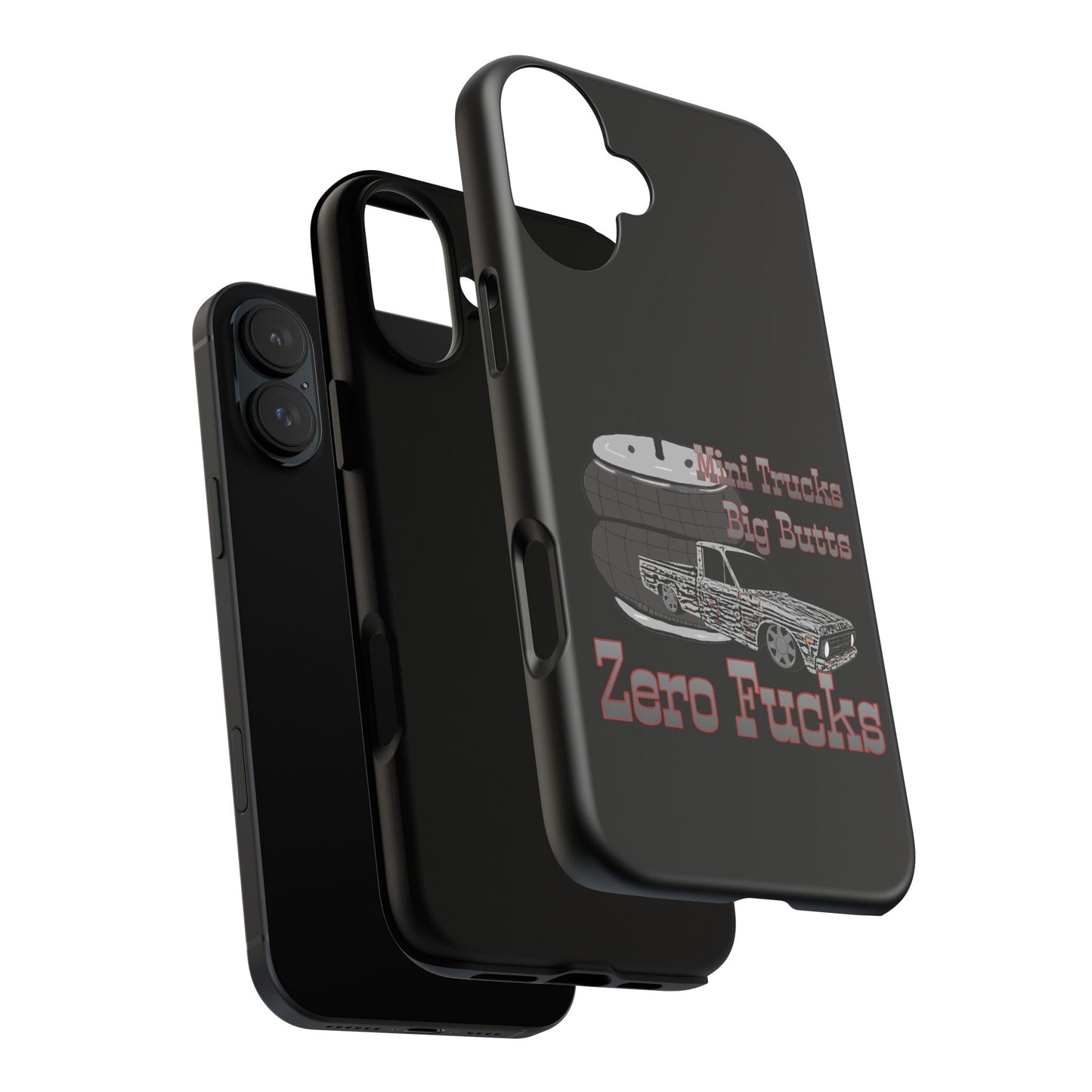 Funny Phone Case - Mini Trucks Big Butts Zero F@cks, Gift for Truck Lovers, Car