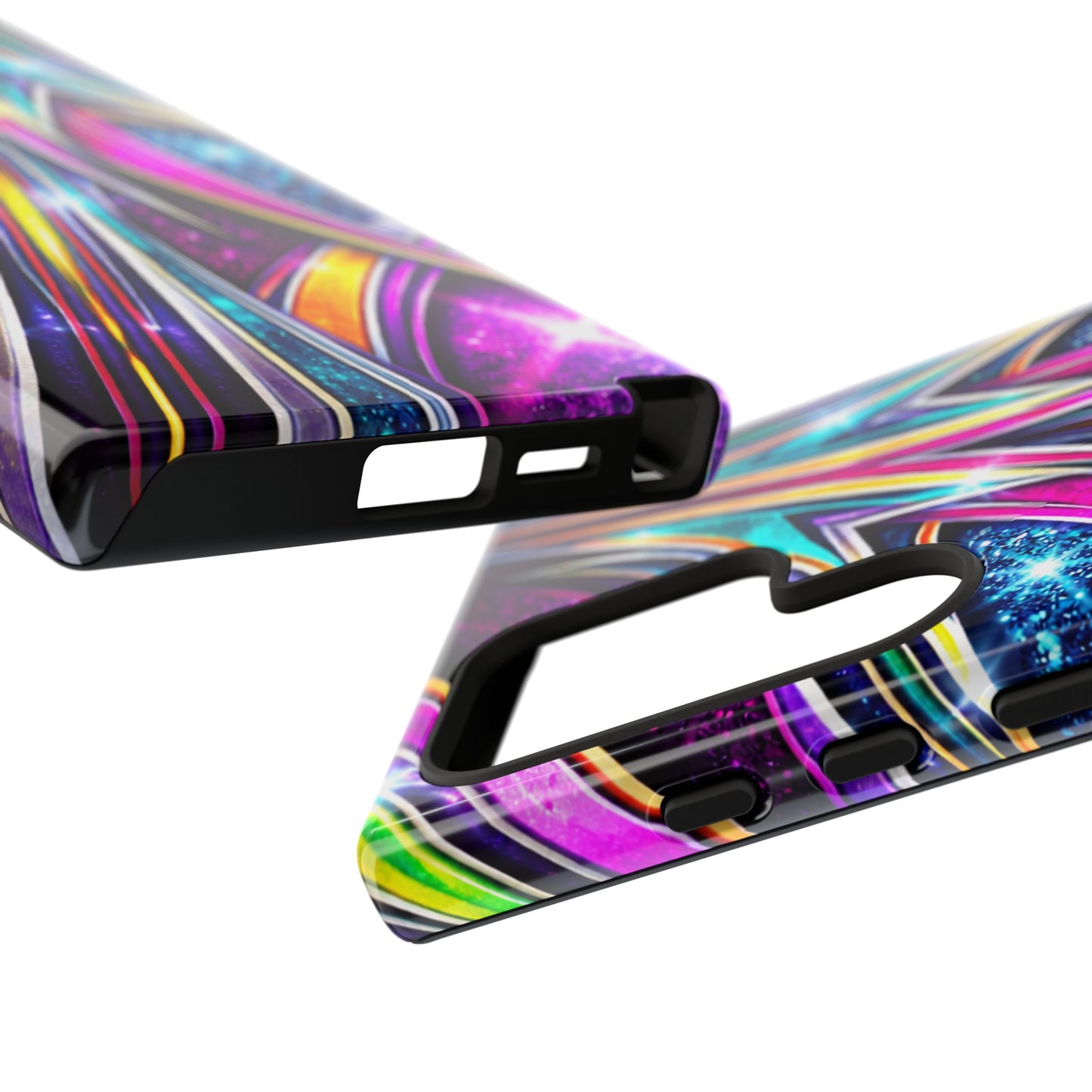 Custom Lowrider Pinstripe Swirl Tough Phone Case – Impact Resistant