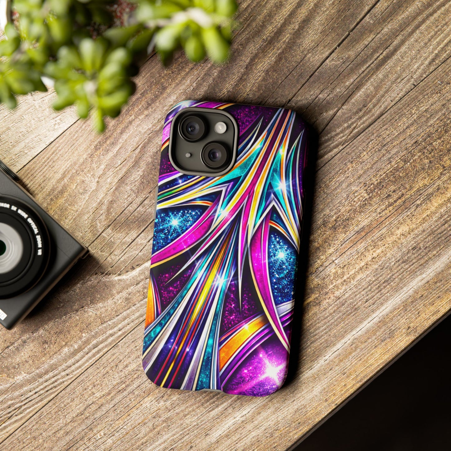 Custom Lowrider Pinstripe Swirl Tough Phone Case – Impact Resistant