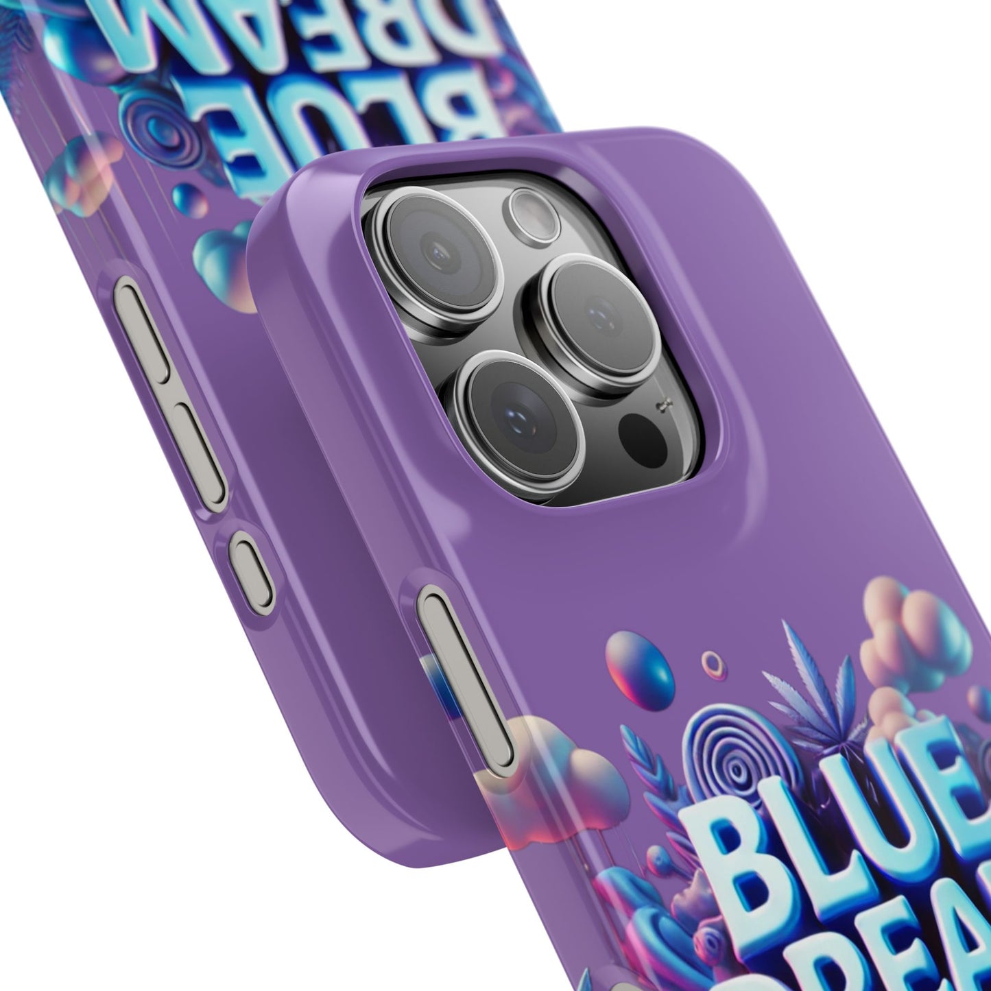 Vibrant Slim Phone Cases - 'Blue Dream & Lean' Design for Trendsetters