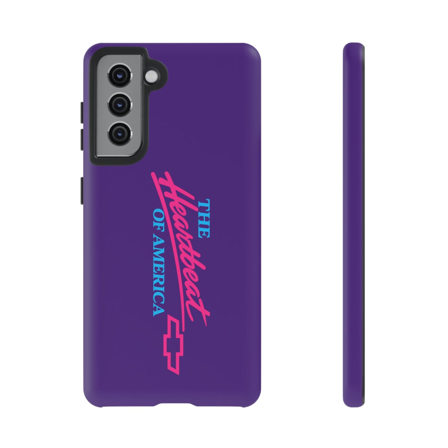 Purple  “The Heartbeat of America” Retro Chevy Logo, Slim Protective Cover