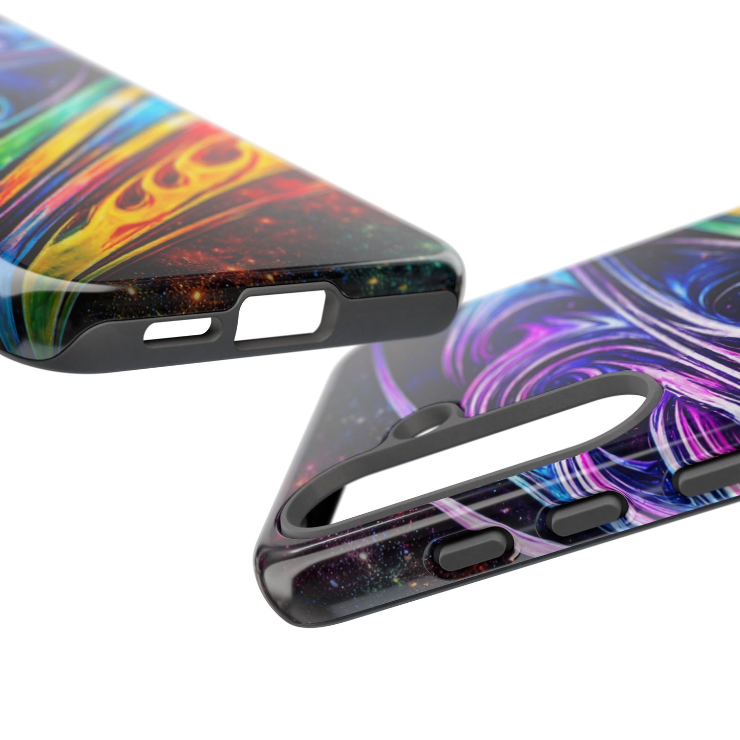 Abstract Cosmic Swirls phone case | Galaxy Rainbow Protective Case