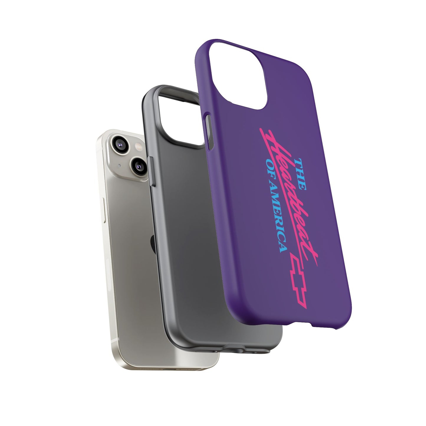 Purple  “The Heartbeat of America” Retro Chevy Logo, Slim Protective Cover