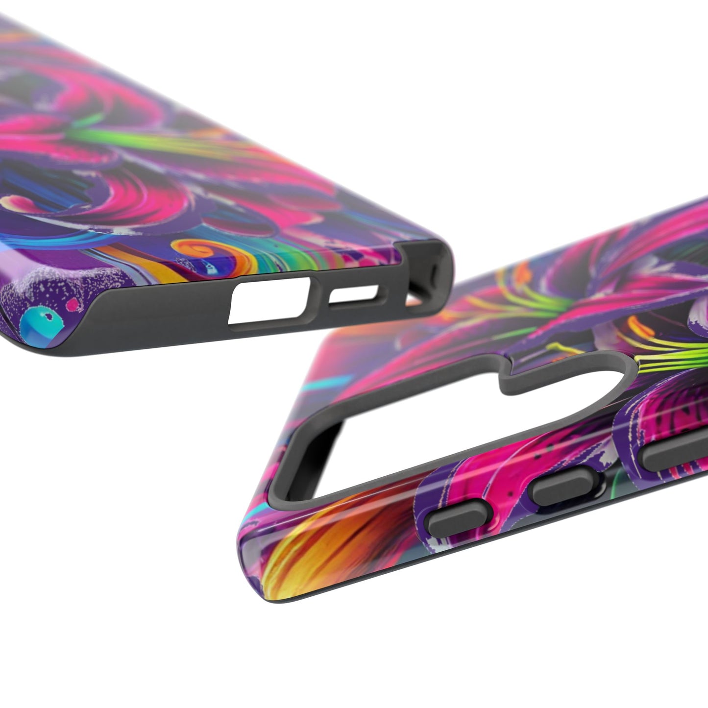 Neon Lily Illustration Tough Case | Floral Phone Cover