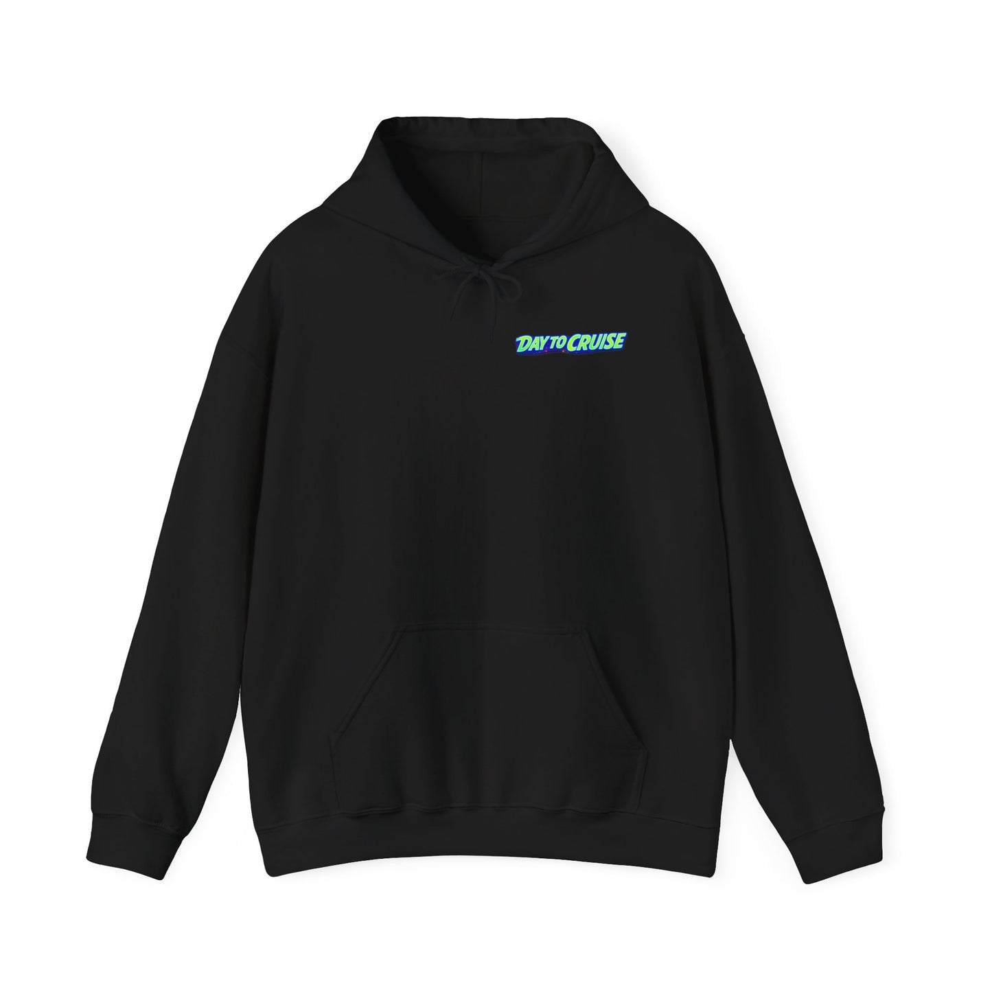 Cruise Night Hoodie — "Day To Cruise" Retro UFO Car Graphic