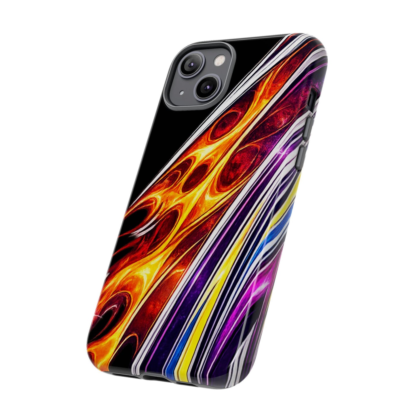 Flaming Abstract Stripes Tough Case | Colorful Phone Cover