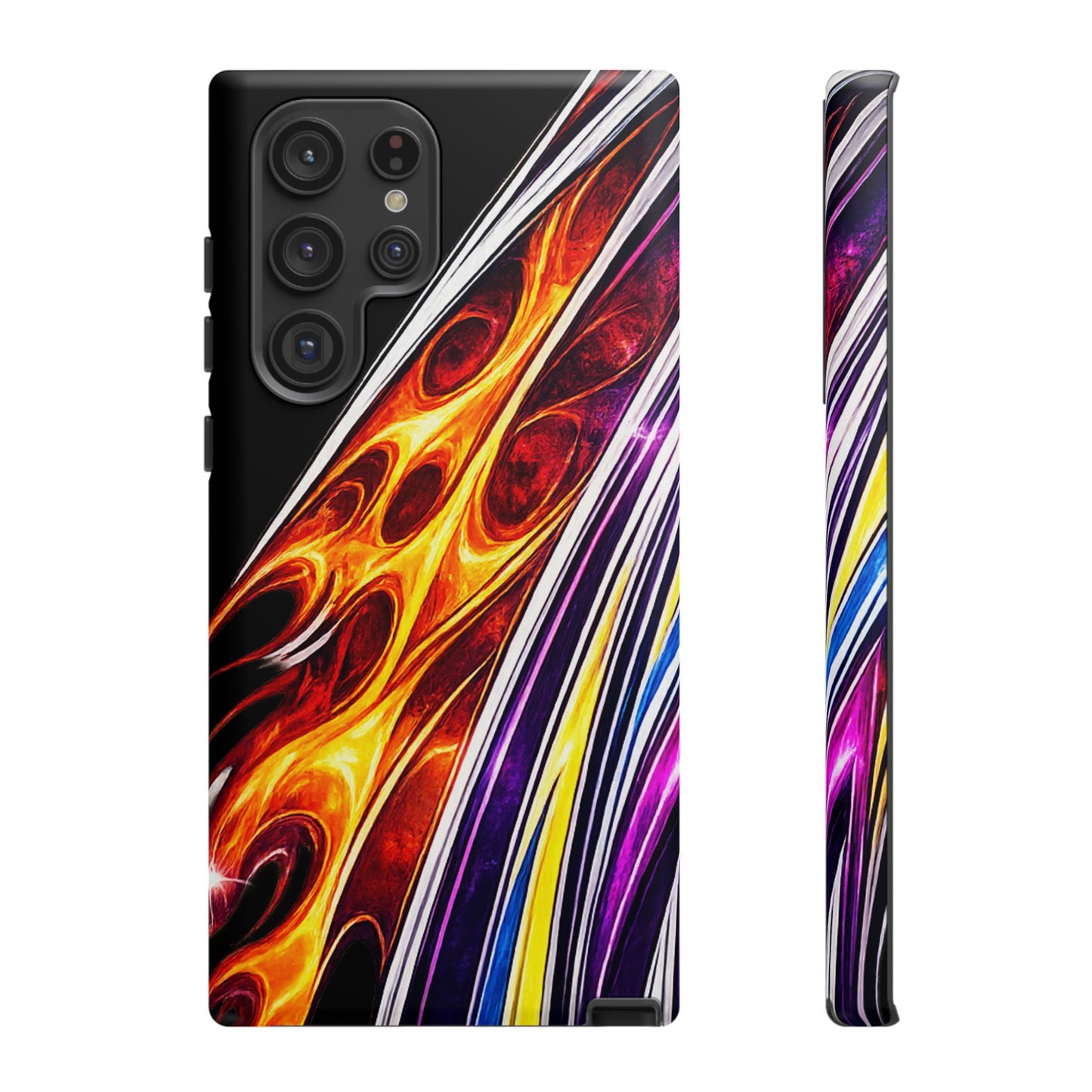 Flaming Abstract Stripes Tough Case | Colorful Phone Cover