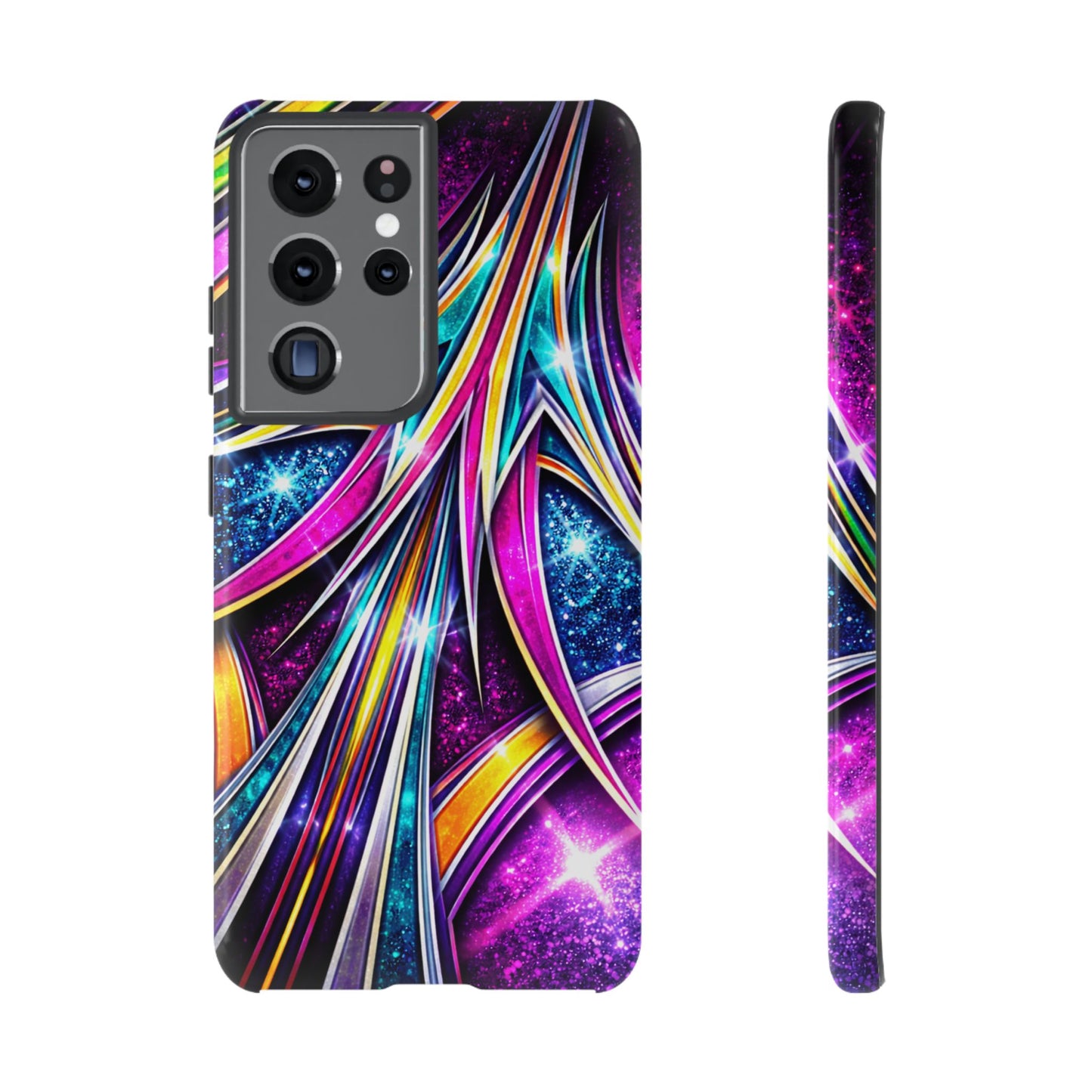 Custom Lowrider Pinstripe Swirl Tough Phone Case – Impact Resistant