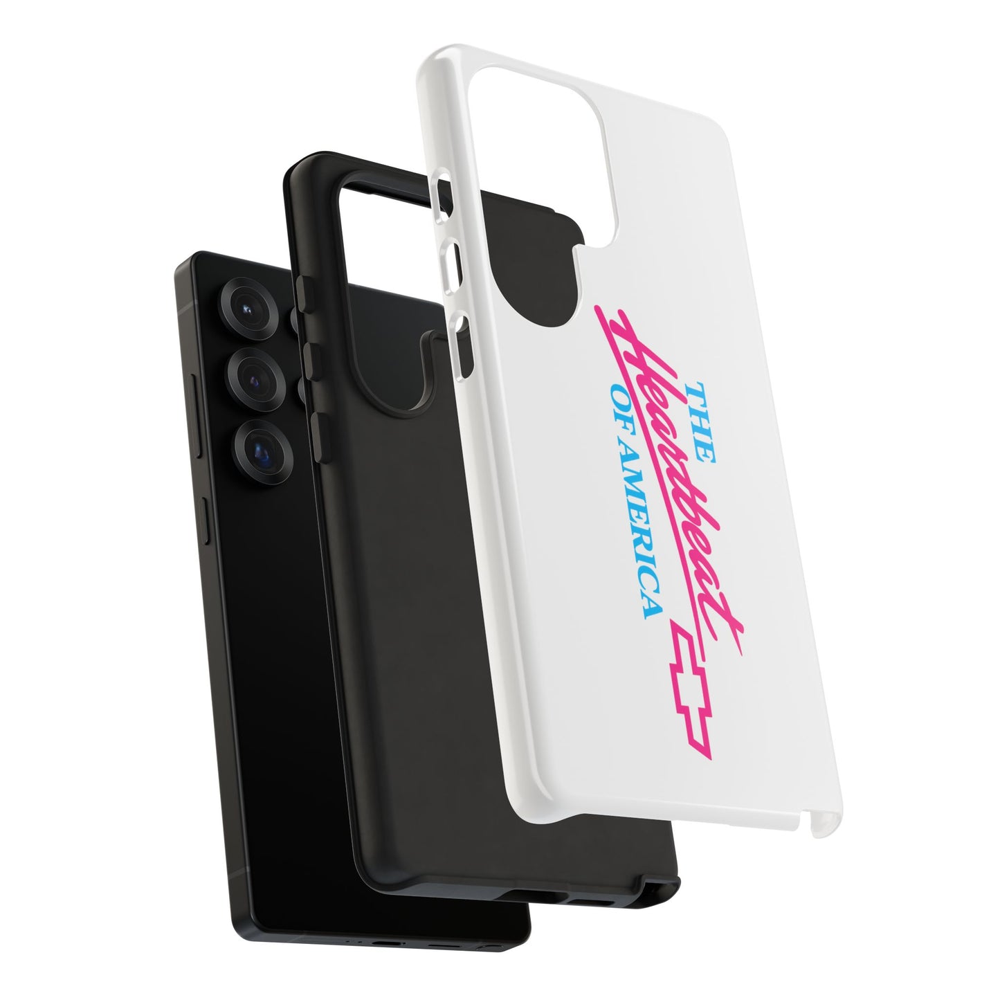 White  “The Heartbeat of America” Retro Chevy Logo, Slim Protective Cover