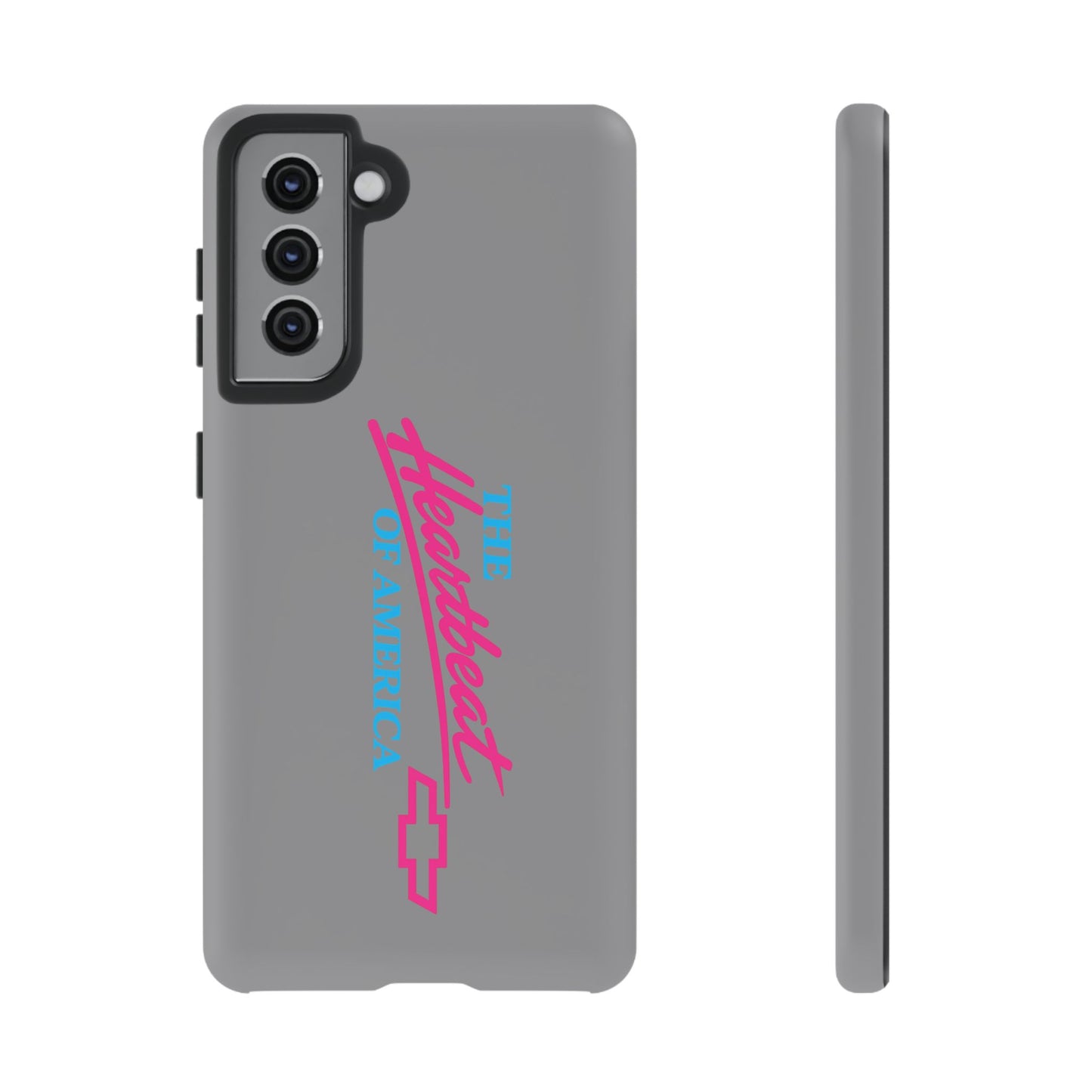 Silver “The Heartbeat of America” Retro Chevy Logo, Slim Protective Cover