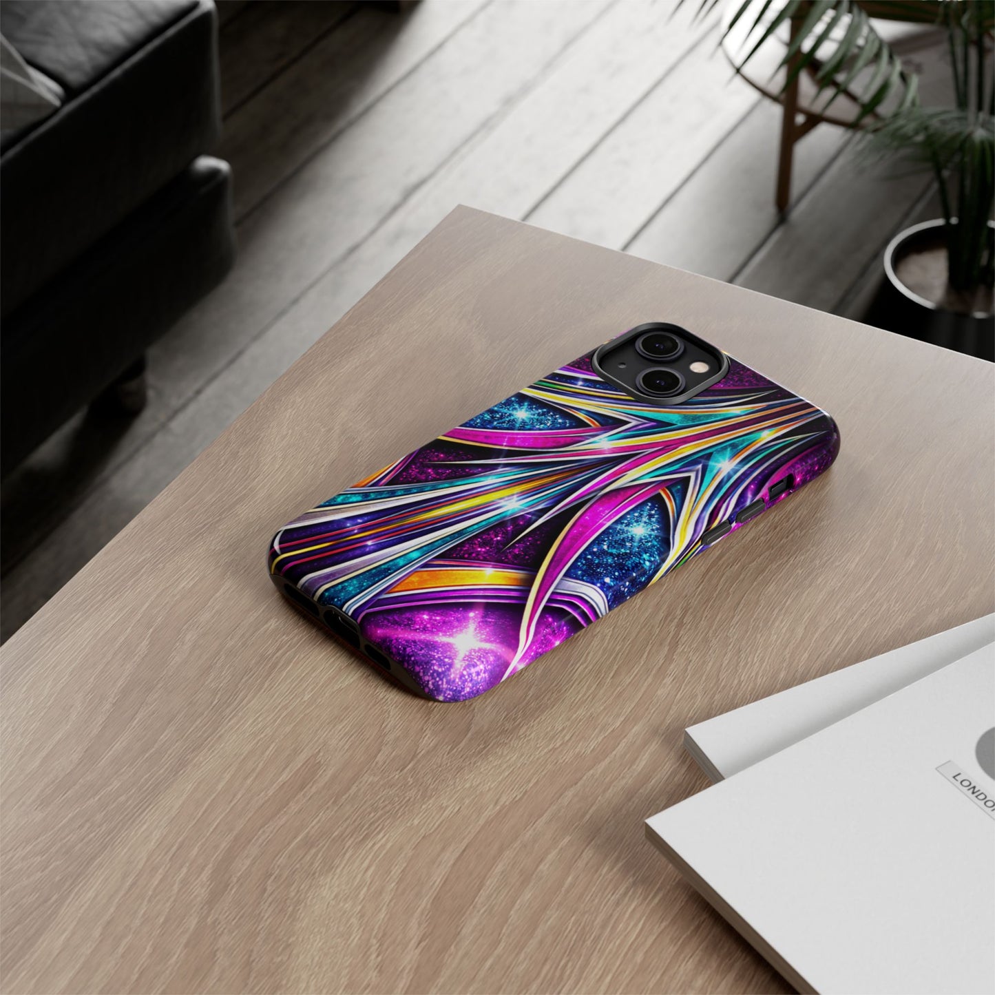Custom Lowrider Pinstripe Swirl Tough Phone Case – Impact Resistant
