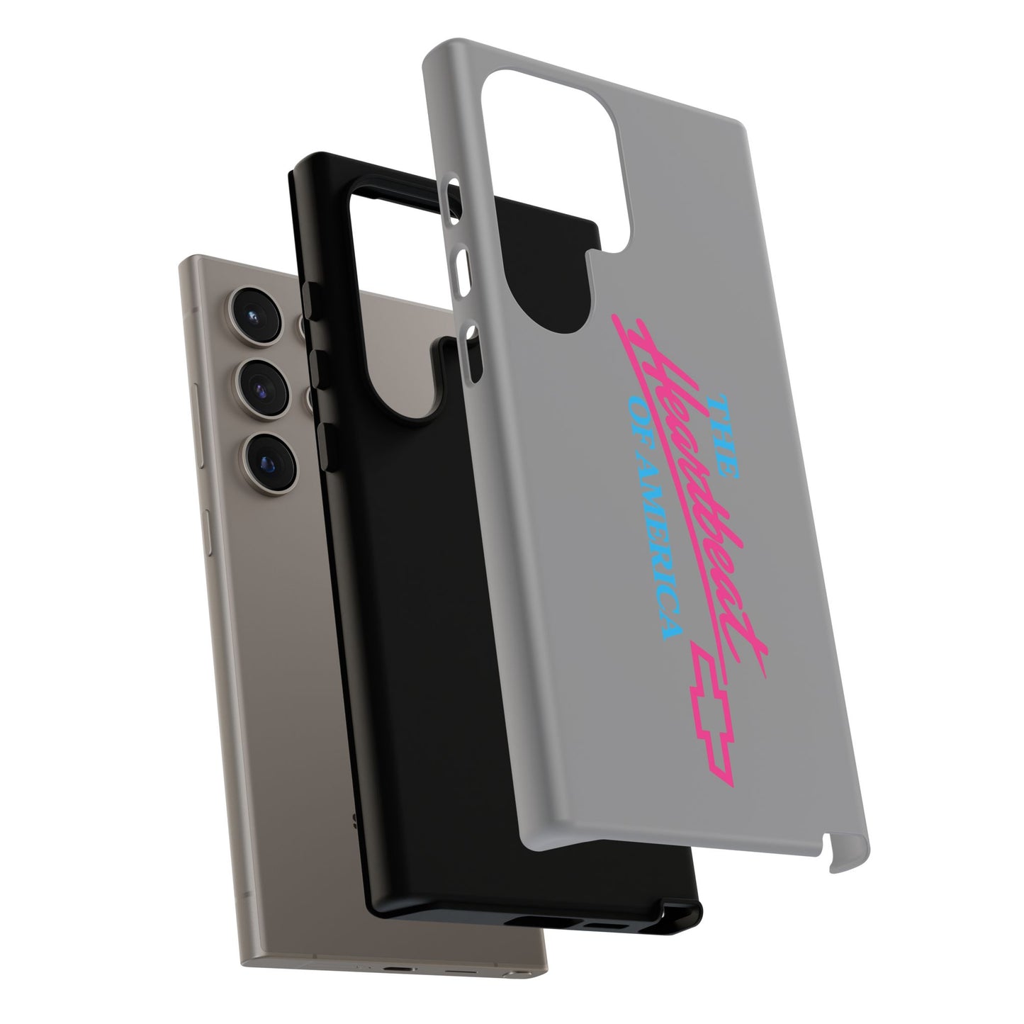 Silver “The Heartbeat of America” Retro Chevy Logo, Slim Protective Cover