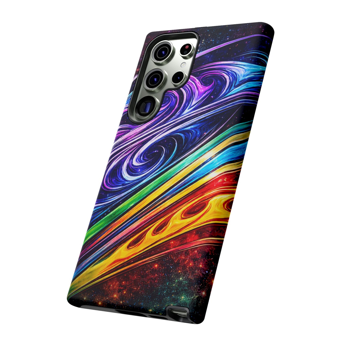 Abstract Cosmic Swirls phone case | Galaxy Rainbow Protective Case
