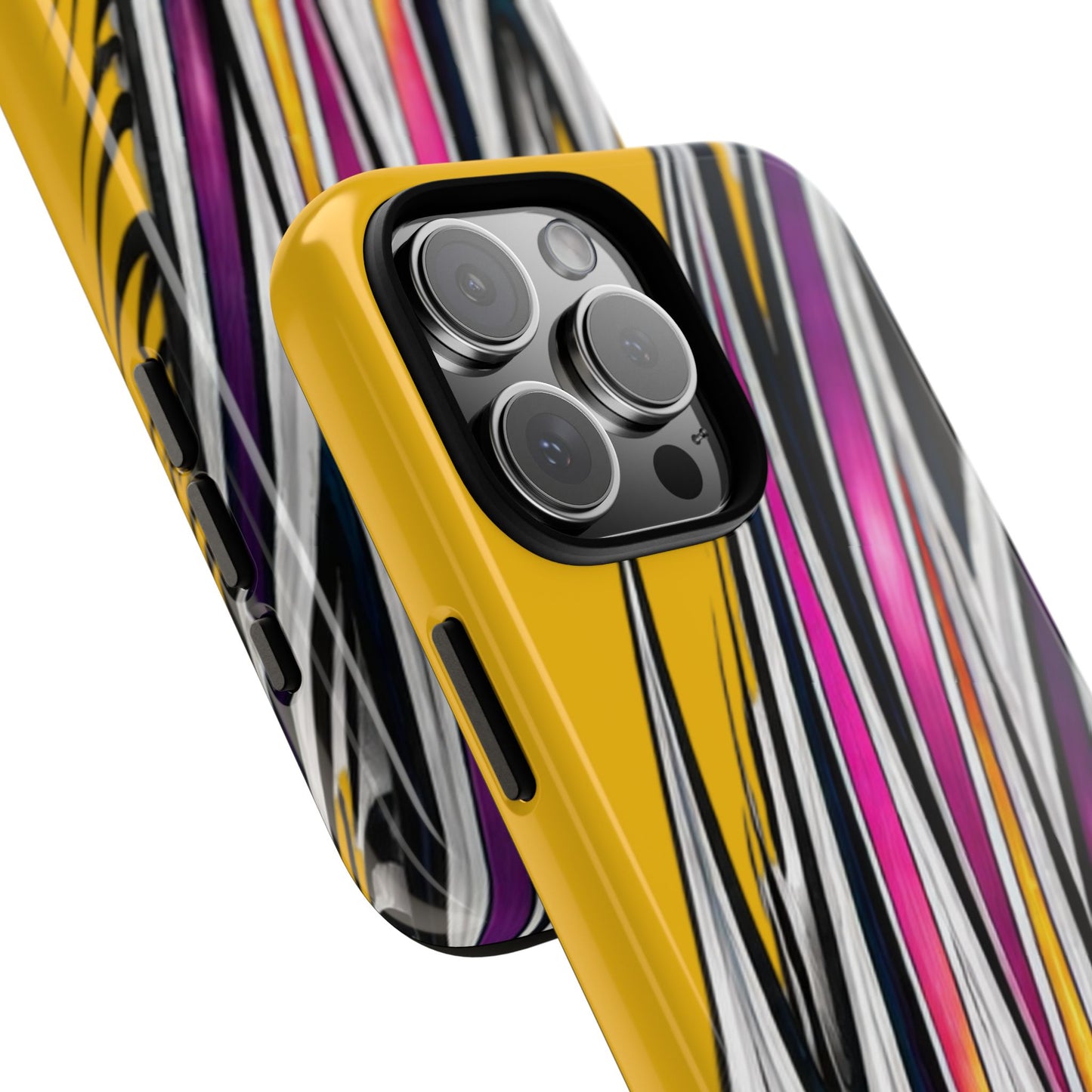 Yellow Abstract Stripes Phone Case | Tough Protective Phone Case