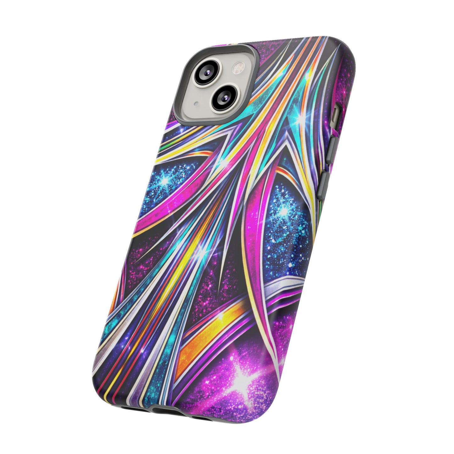 Custom Lowrider Pinstripe Swirl Tough Phone Case – Impact Resistant