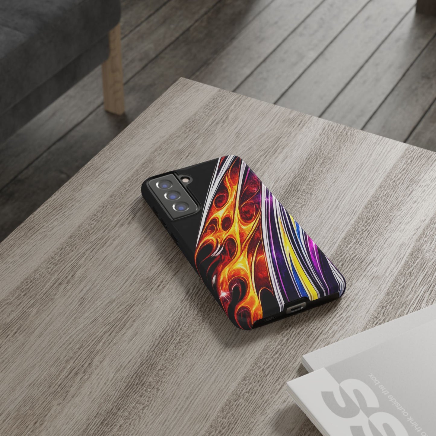 Flaming Abstract Stripes Tough Case | Colorful Phone Cover