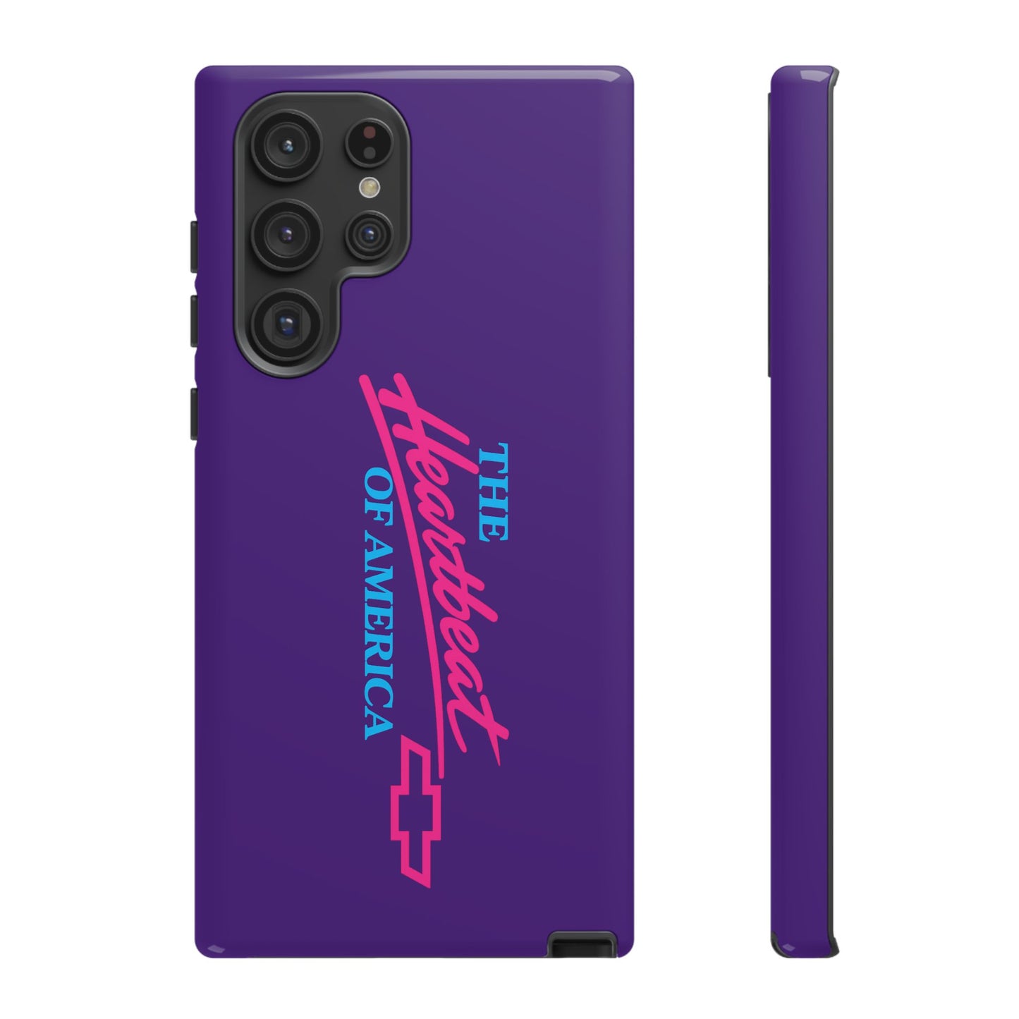 Purple  “The Heartbeat of America” Retro Chevy Logo, Slim Protective Cover