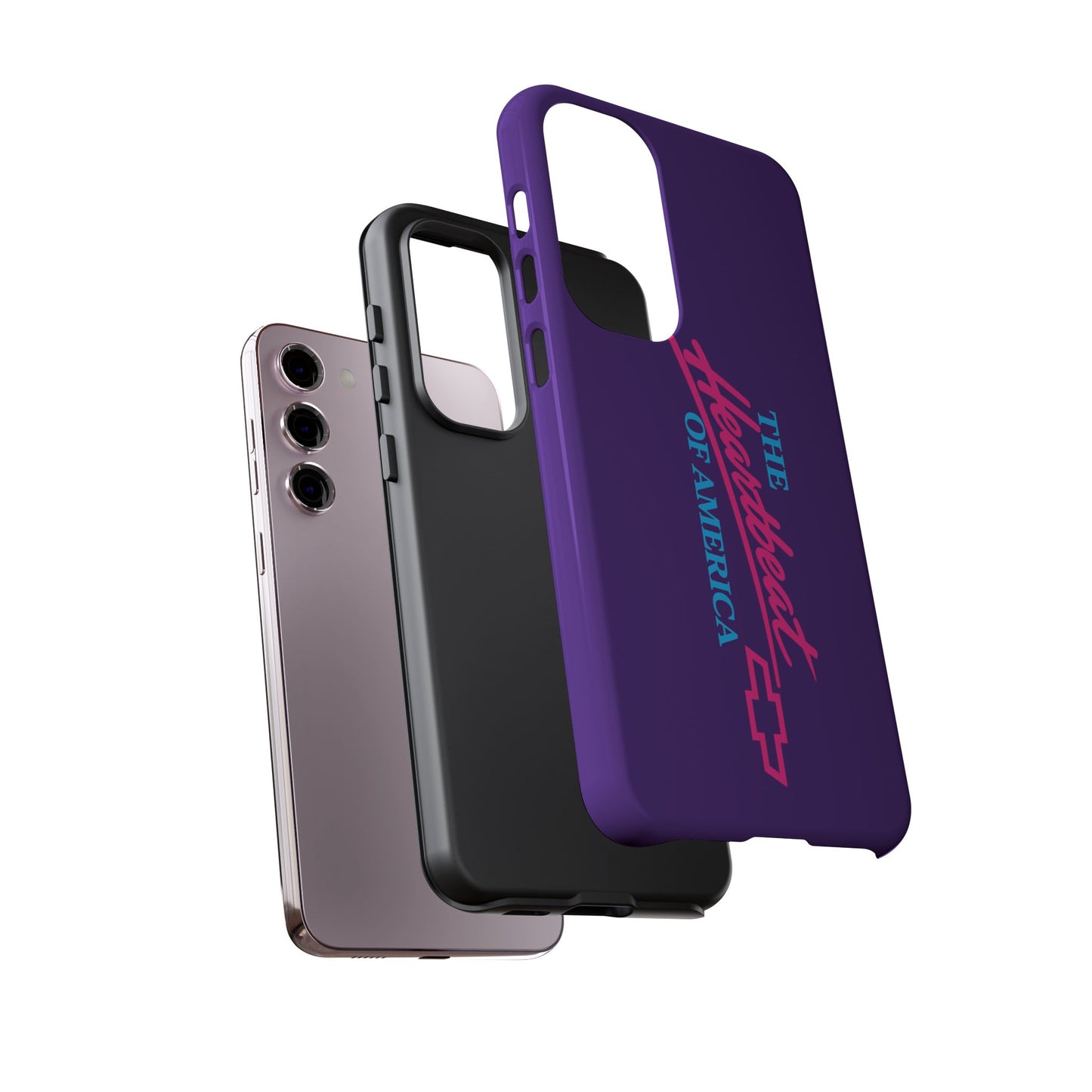 Purple  “The Heartbeat of America” Retro Chevy Logo, Slim Protective Cover