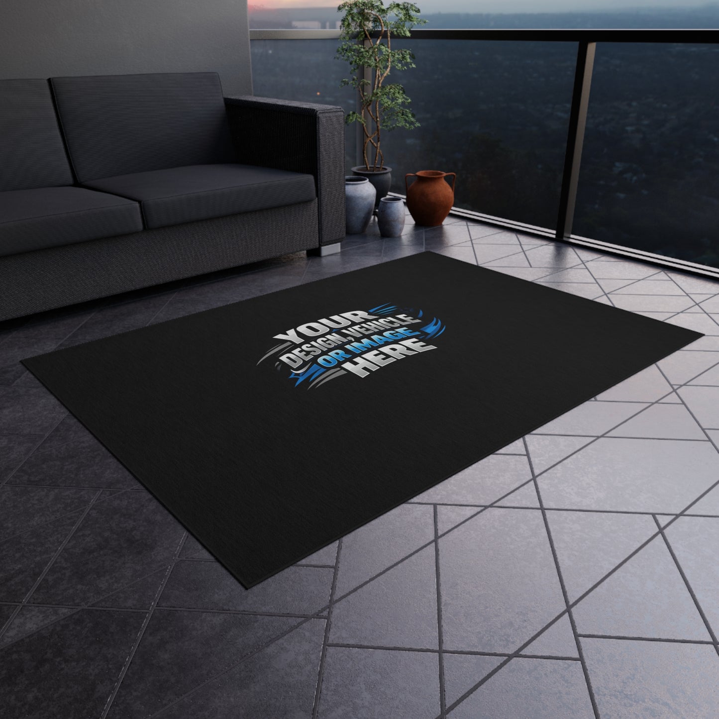 Custom Outdoor Rug — Personalized Design, Vehicle or Image Print
