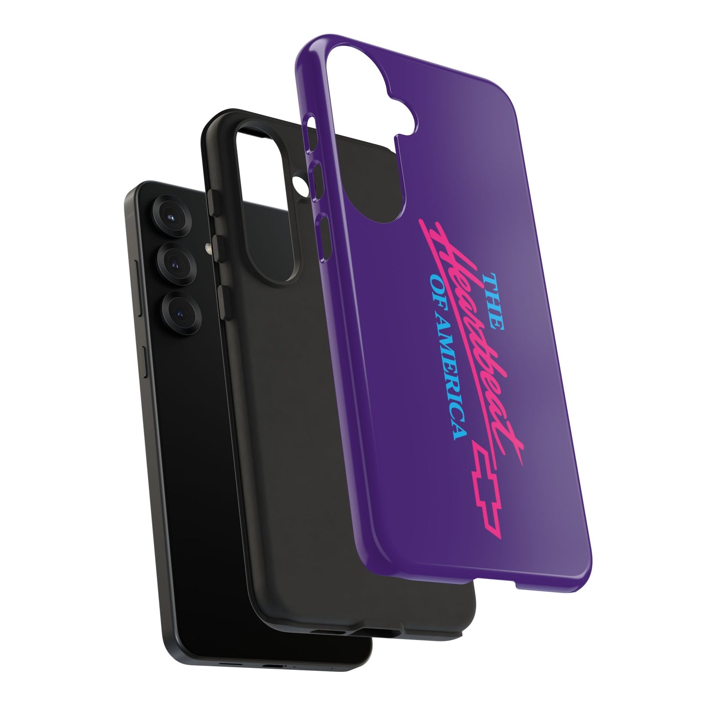 Purple  “The Heartbeat of America” Retro Chevy Logo, Slim Protective Cover
