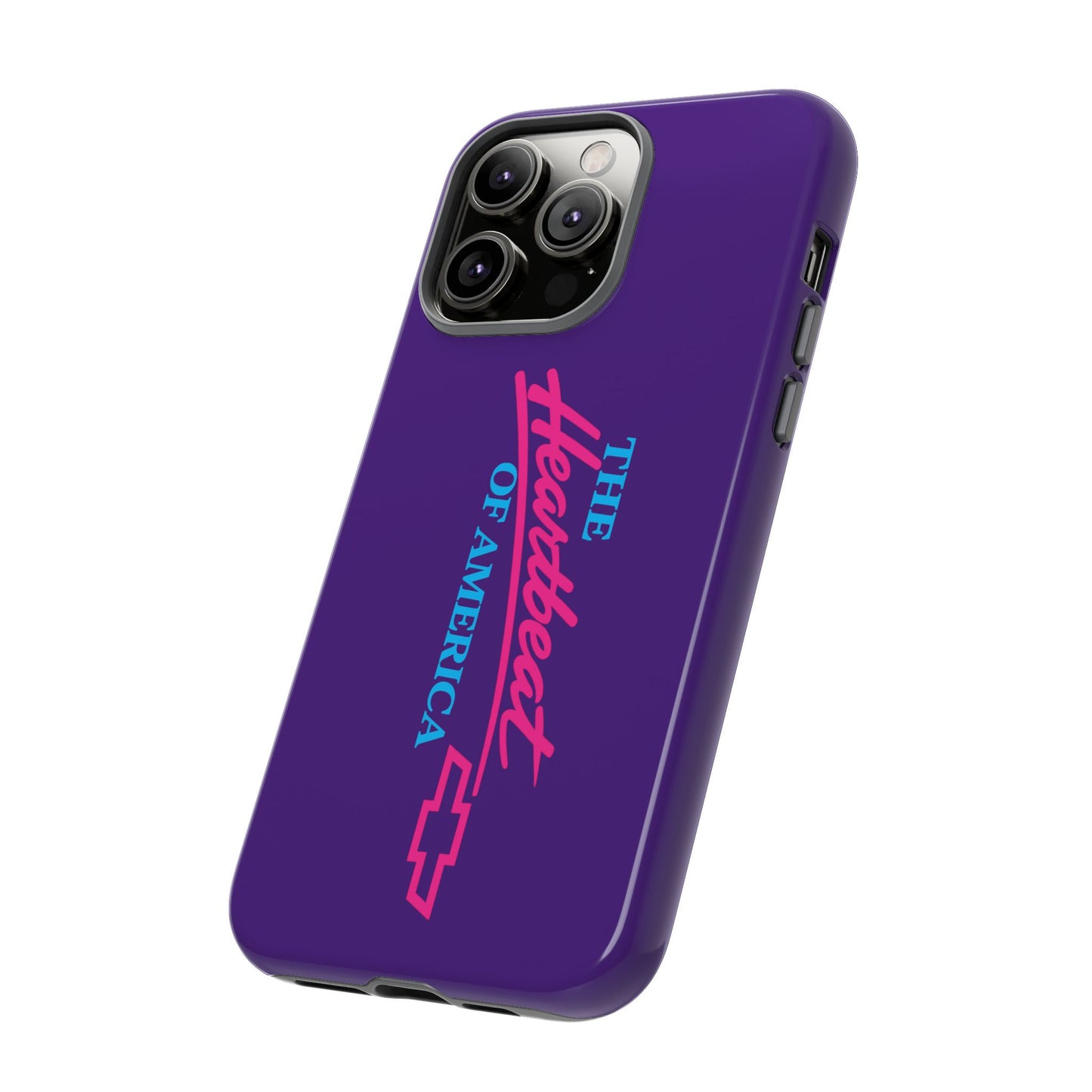Purple  “The Heartbeat of America” Retro Chevy Logo, Slim Protective Cover