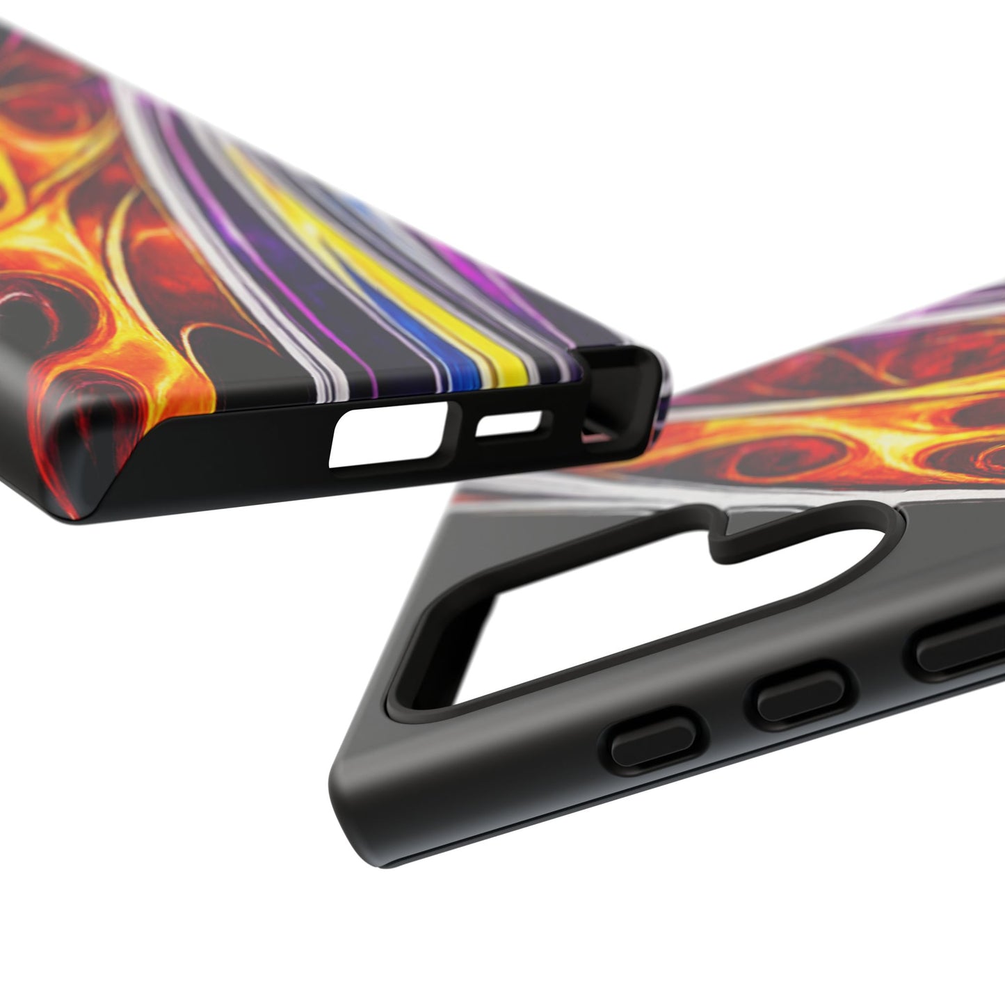 Flaming Abstract Stripes Tough Case | Colorful Phone Cover