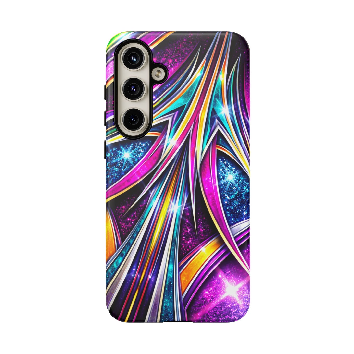 Custom Lowrider Pinstripe Swirl Tough Phone Case – Impact Resistant