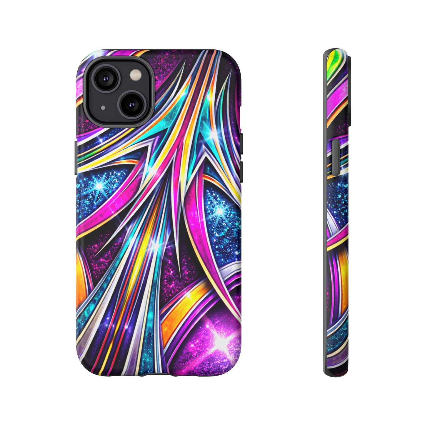 Custom Lowrider Pinstripe Swirl Tough Phone Case – Impact Resistant