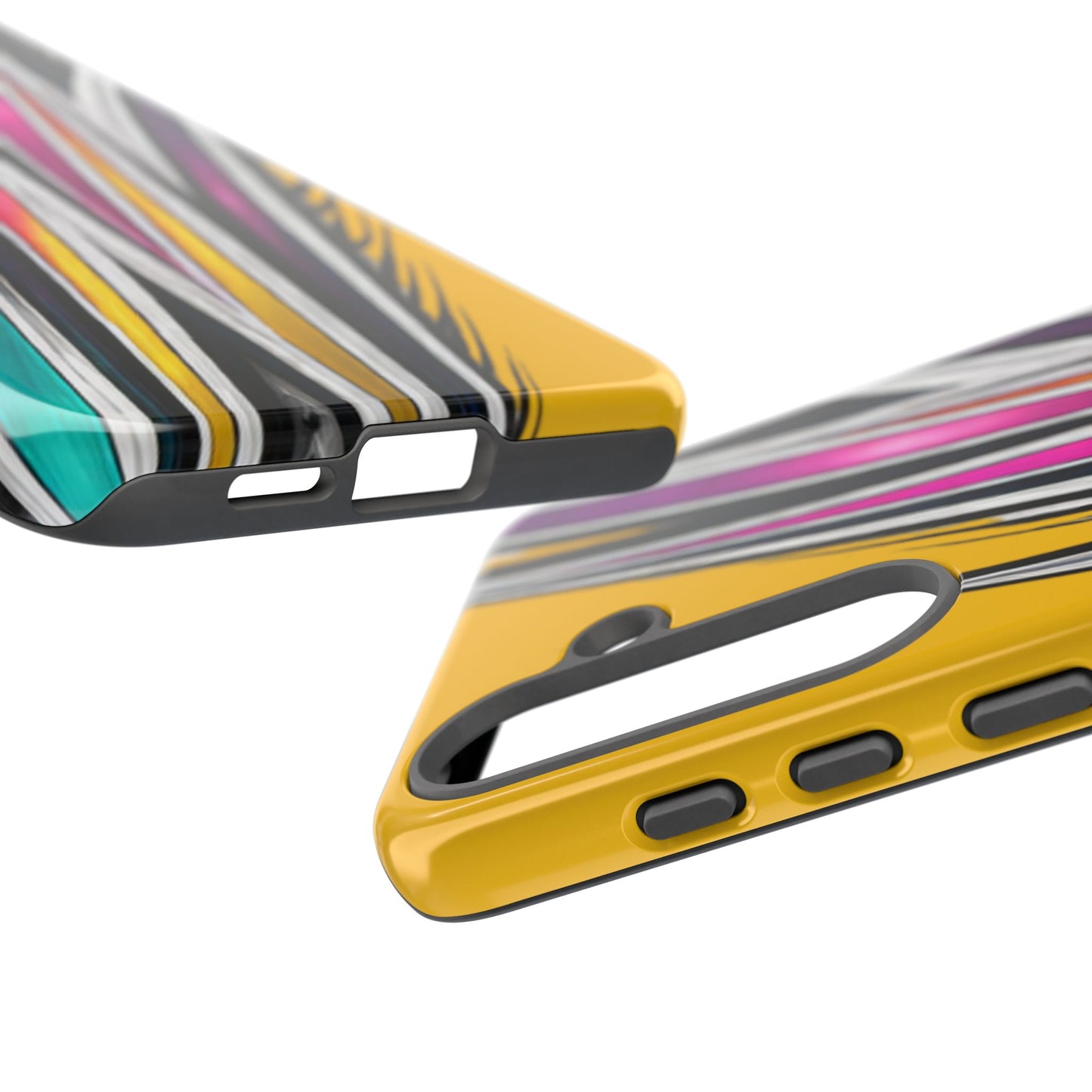 Yellow Abstract Stripes Phone Case | Tough Protective Phone Case