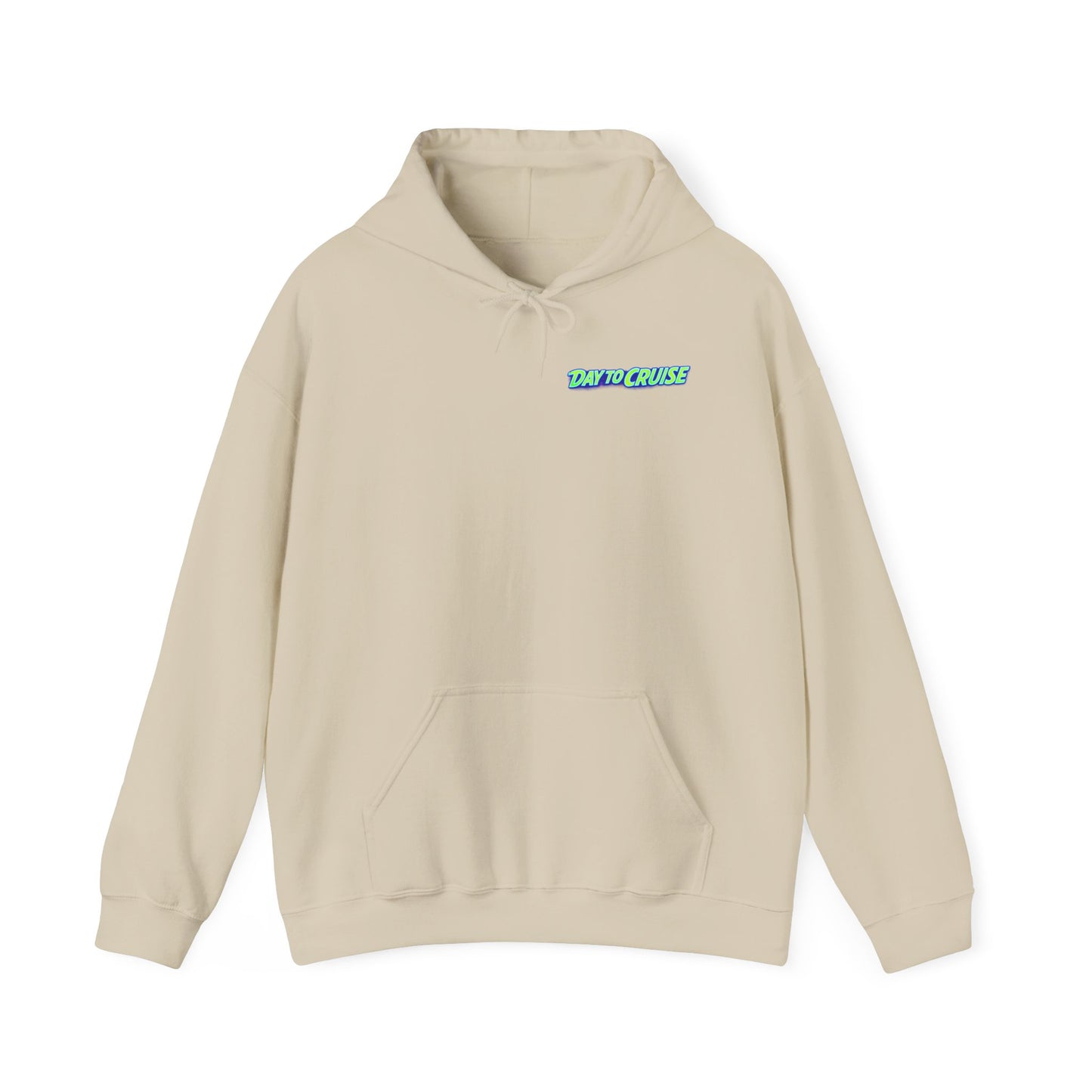 Cruise Night Hoodie — "Day To Cruise" Retro UFO Car Graphic