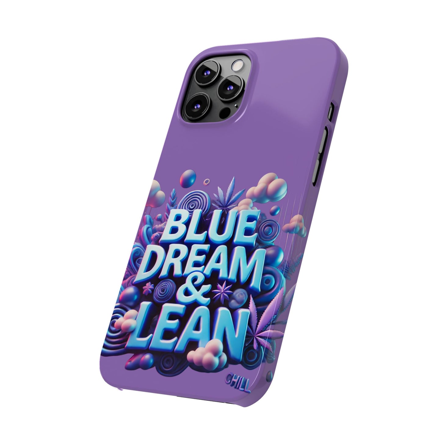 Vibrant Slim Phone Cases - 'Blue Dream & Lean' Design for Trendsetters
