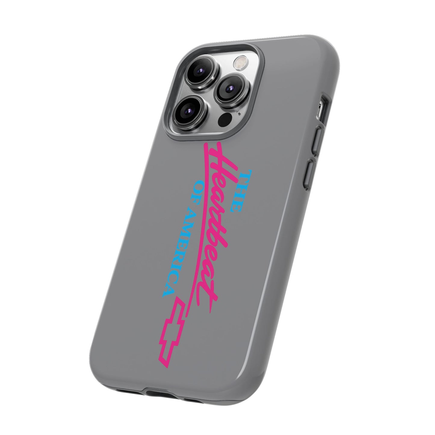 Silver “The Heartbeat of America” Retro Chevy Logo, Slim Protective Cover