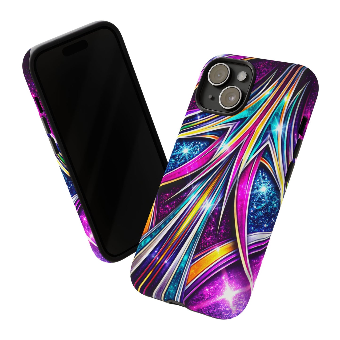 Custom Lowrider Pinstripe Swirl Tough Phone Case – Impact Resistant