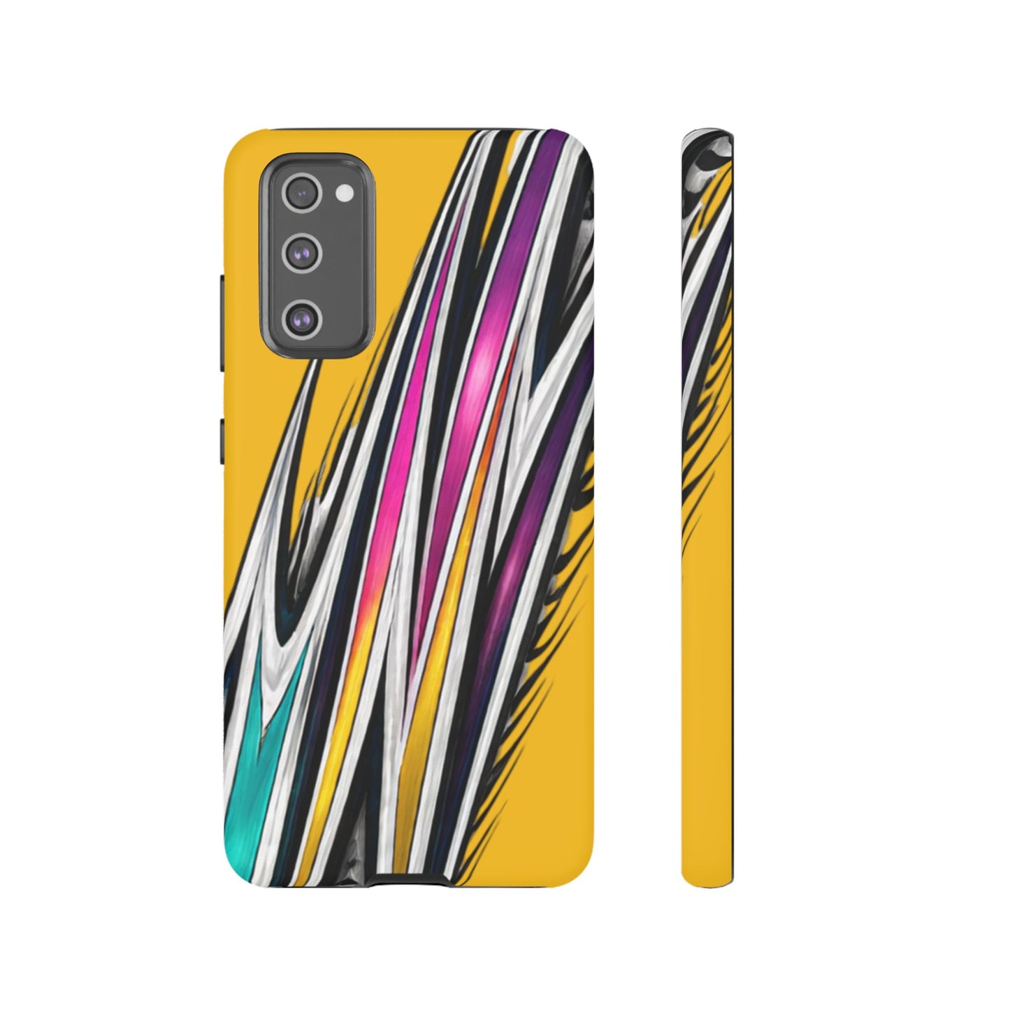 Yellow Abstract Stripes Phone Case | Tough Protective Phone Case